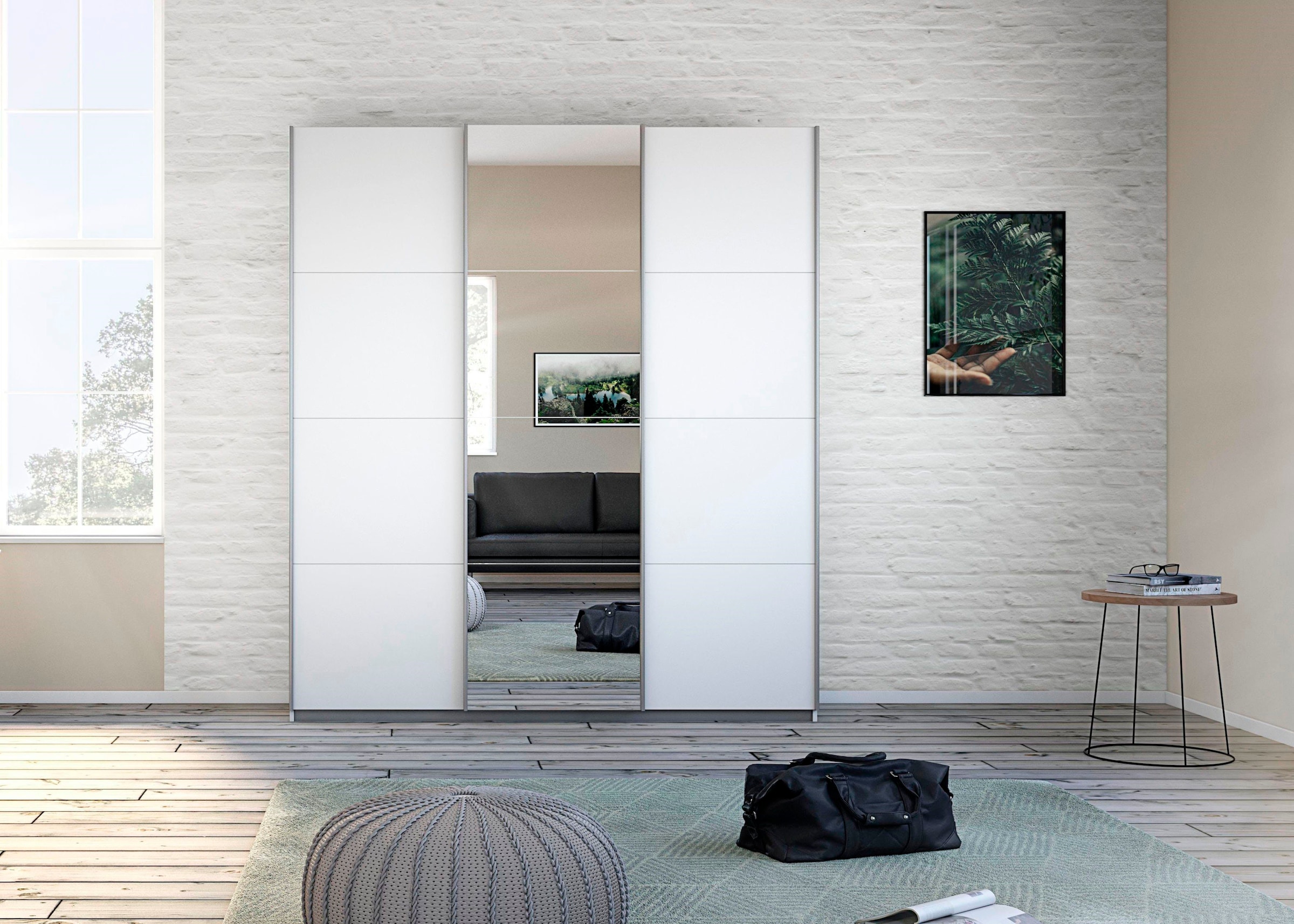 rauch Schwebetürenschrank »Kleiderschrank Schrank Garderobe Wäscheschrank TOMA« inkl. Regaleinsatz sowie zusätzlichen Einlegeböden MADE IN GERMANY