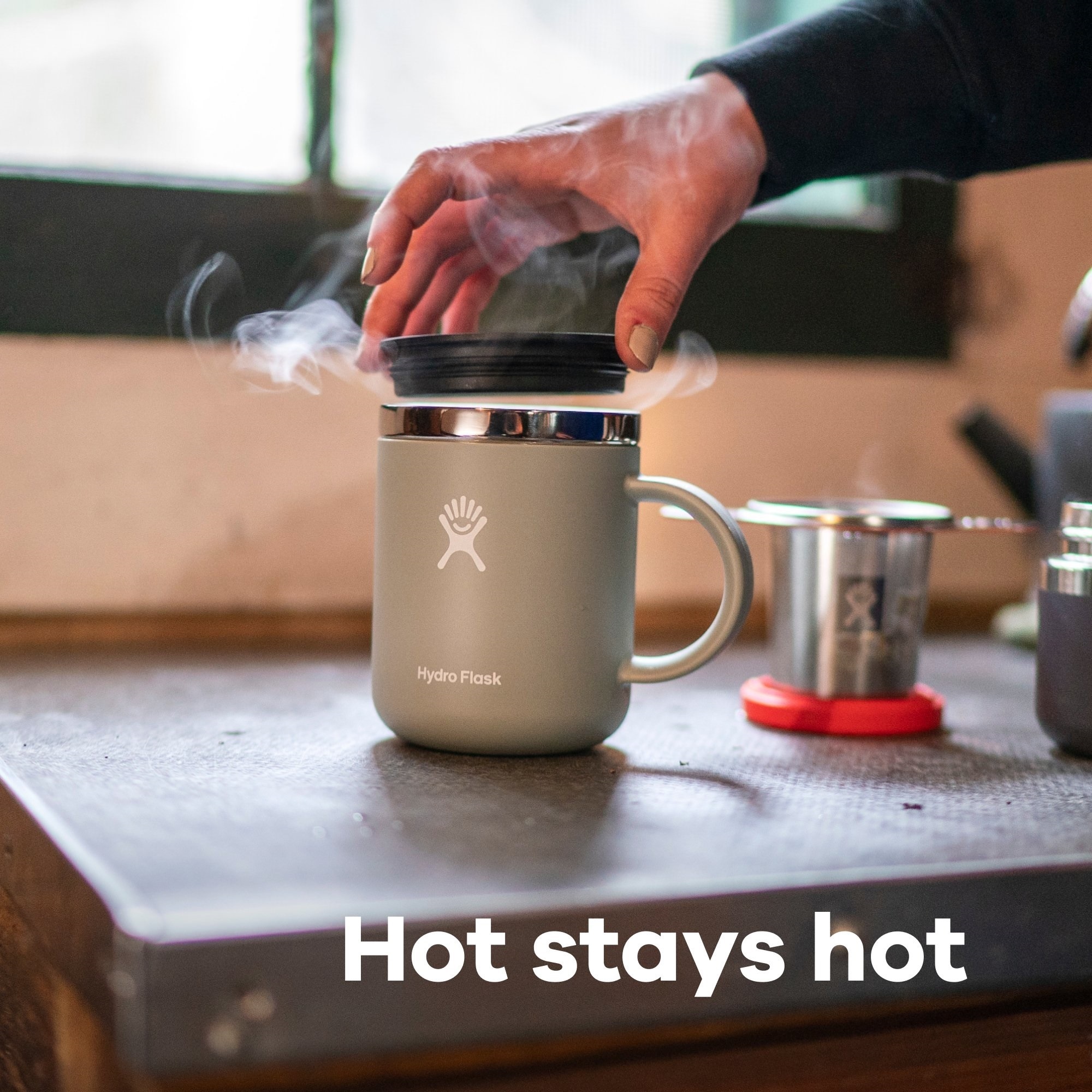 Hydro Flask Thermobecher »12 Oz Mug«, (1 tlg.), Hochwertiger 18/8 Edelstahl