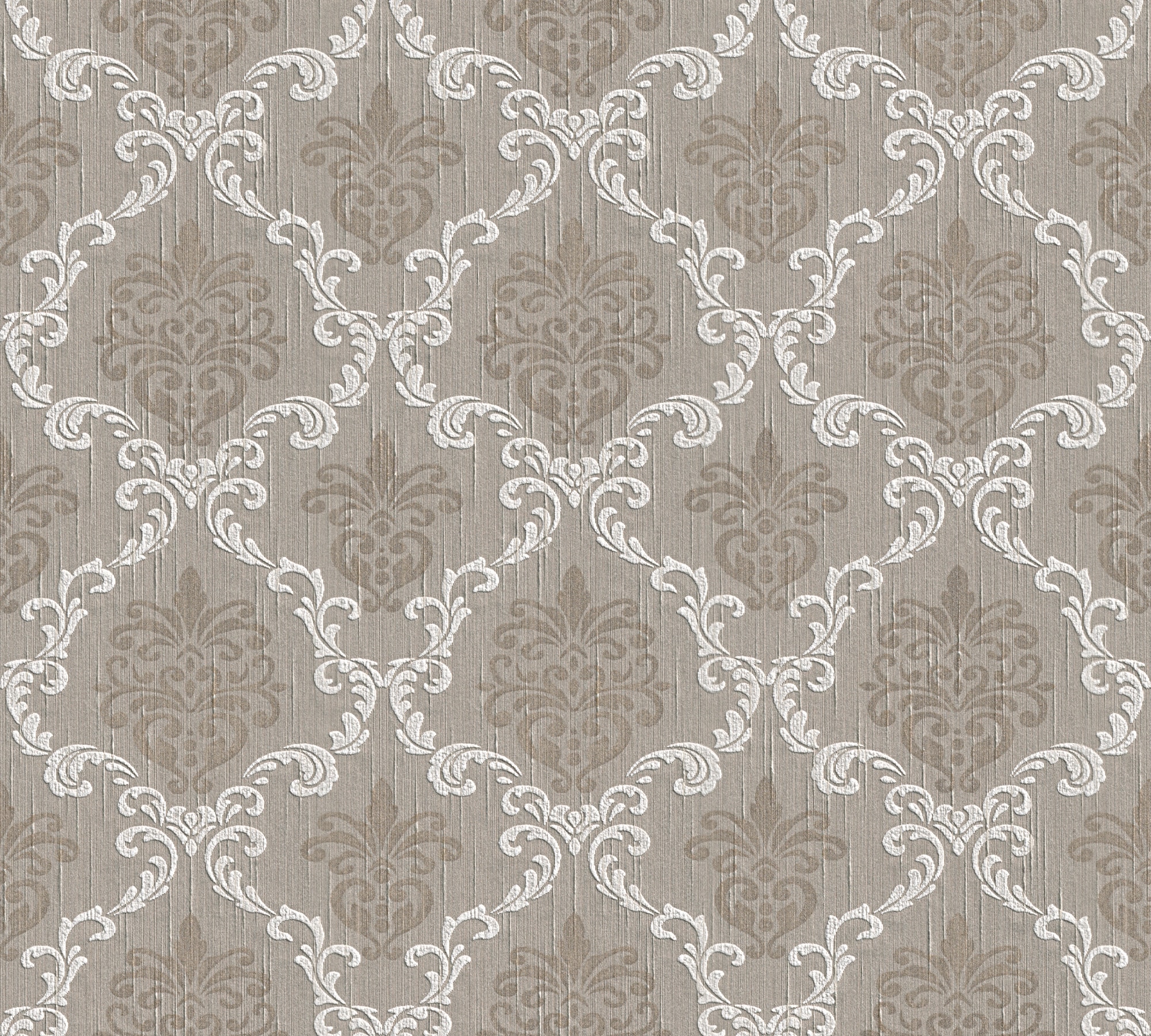 Architects Paper "Tessuto" Barock gemustert ornamental samtig Tapete Barock Tapeten Wohnzimmer Schlafzimmer Küche modern Design Büro