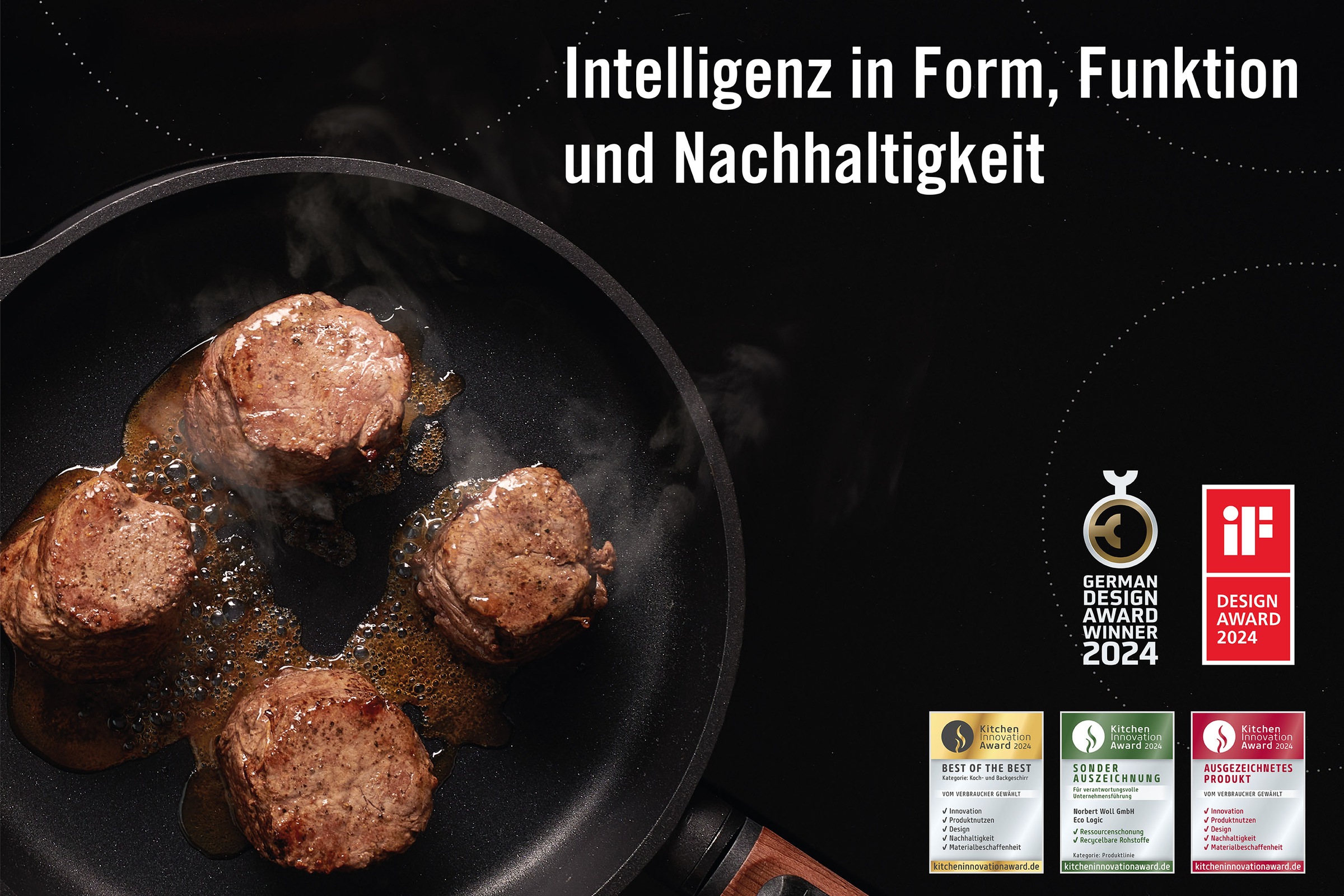WOLL Bratpfanne »Eco Logic QXR Guss-Pfanne viereckig«, Aluminiumguss, (1 tlg.), PFAS-freie Diamond-QXR - Beschichtung
