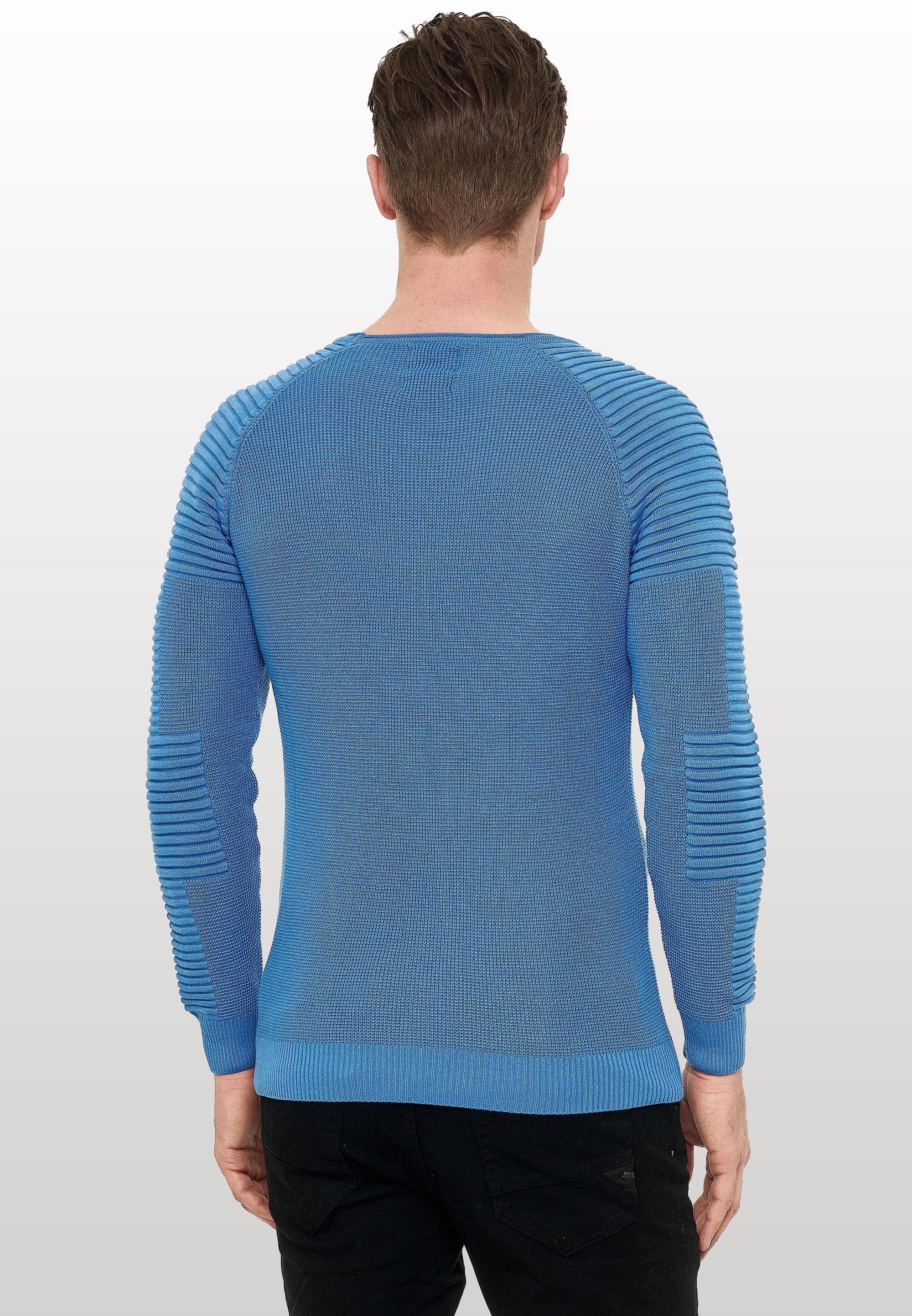 Rusty Neal Strickpullover, mit modernem Rundhalsausschnitt