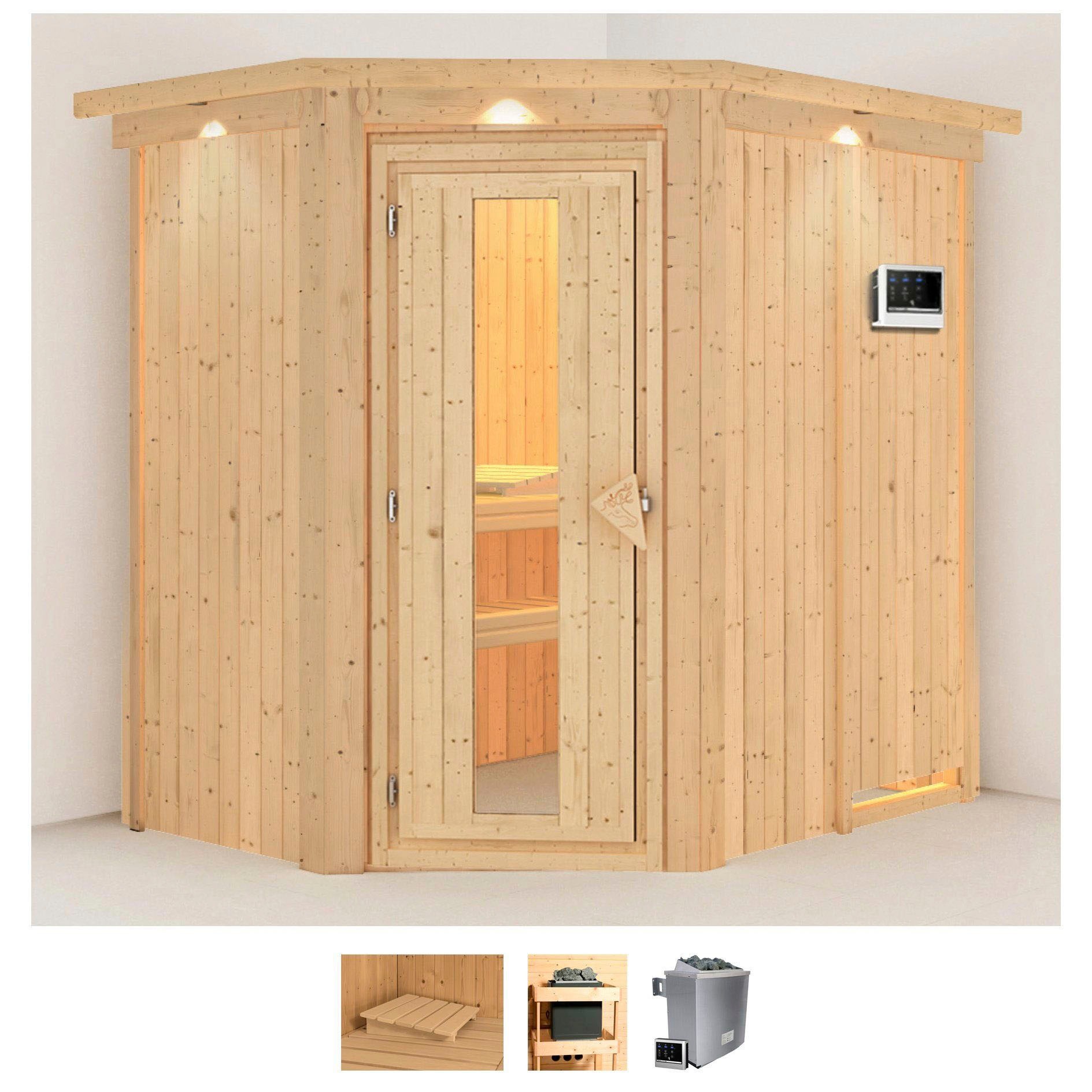 KARIBU Sauna "Clara", Saunaofen, externe Steuerung, 9 kW, beige, Saunen, Ofen 9 KW externe Strg easy