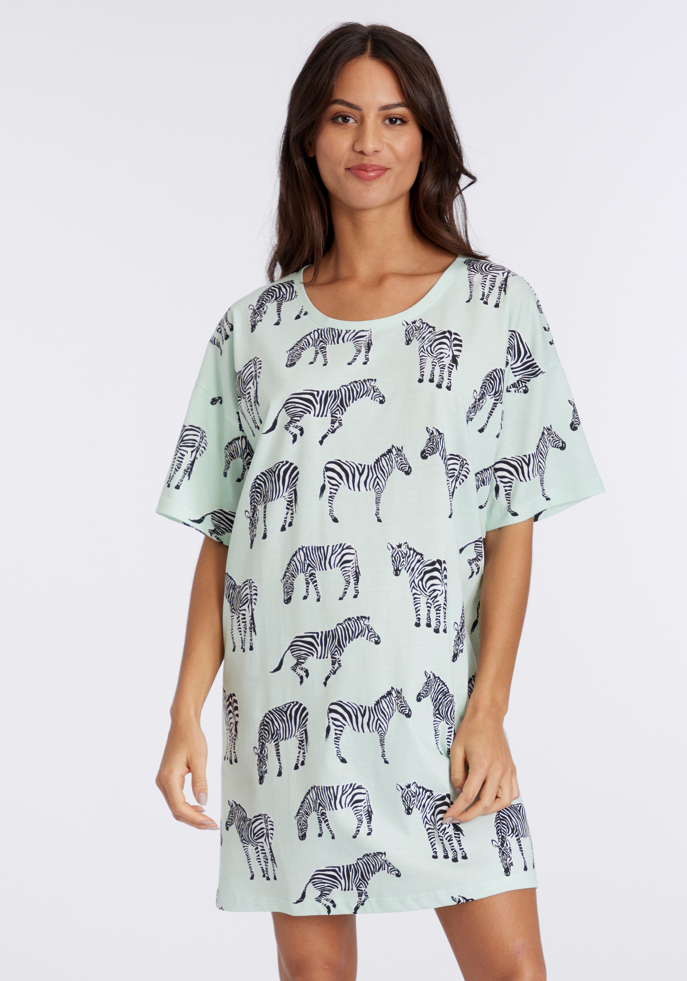 Vivance Dreams Sleepshirt 1-teilig, mt Animal Alloverprint günstig online kaufen