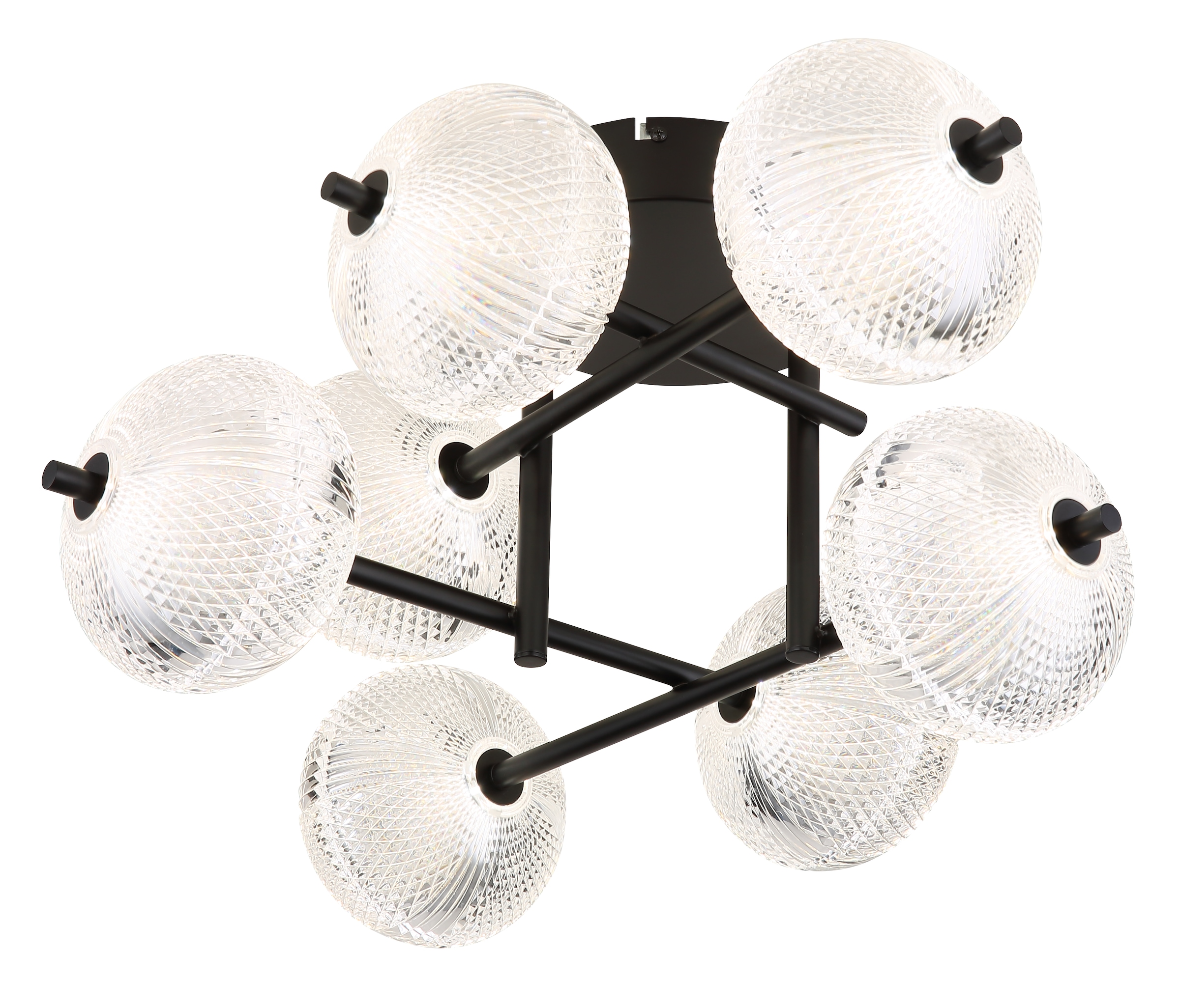 GLOBO LIGHTING LED Deckenleuchte »AIDA«, Leuchtmittel LED-Modul | LED fest integriert, Deckenlampe/schwarz/Farben fixierbar/CCT 3000/6500/4500K
