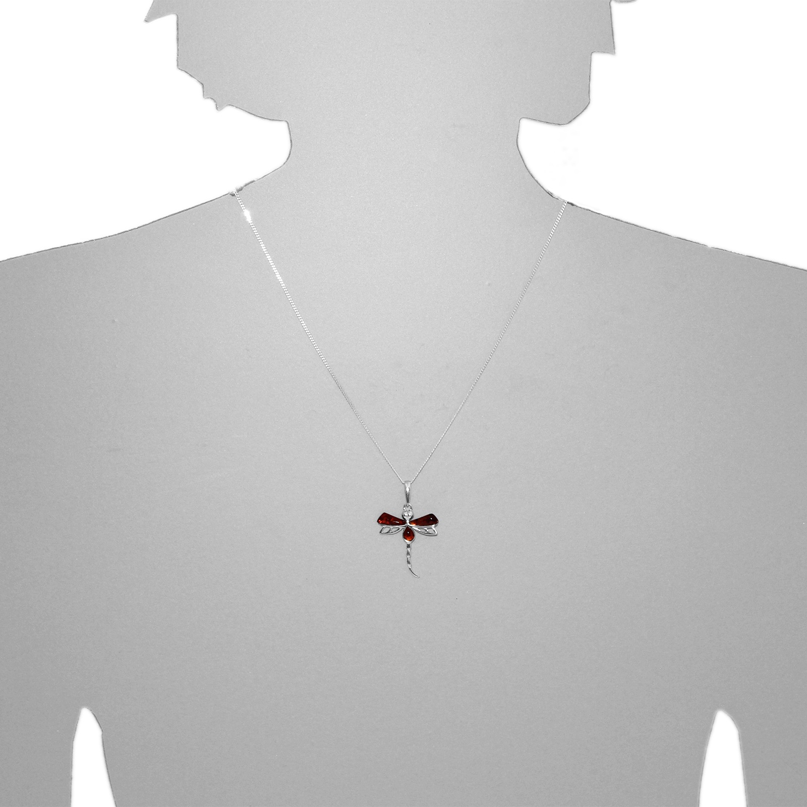 Kettenanhänger OSTSEE-SCHMUCK "Ostsee-Schmuck Anhänger Libelle Anhänger Libelle", weiß, Schmuckanhänger, Damen, 40 x 25mm, Silber 925 (Sterlingsilber), 2,2 g, Kettenanhänger 2