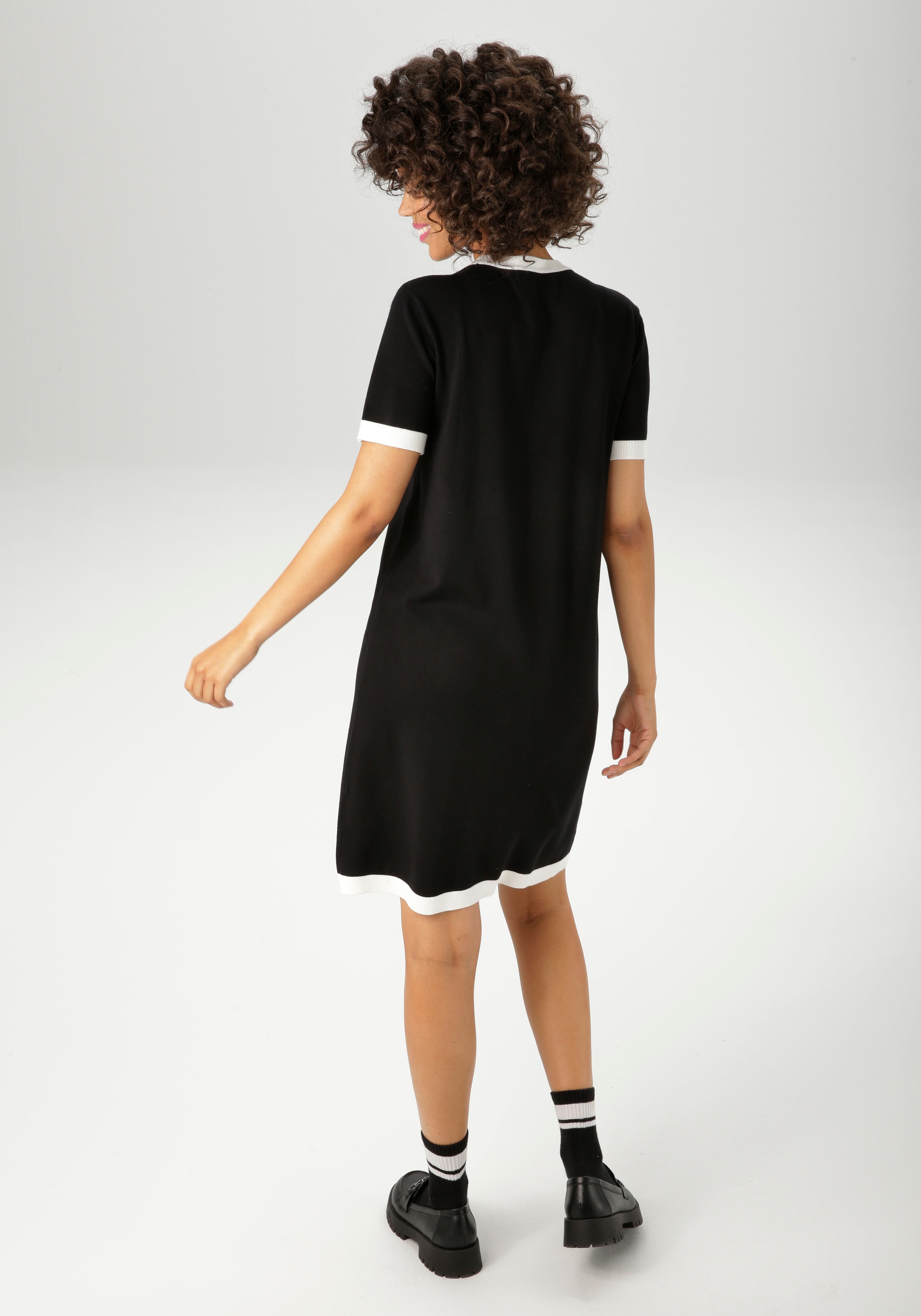 Thumbnail - Aniston CASUAL Strickkleid mit kontrastfarbigen Ripp-Bündchen