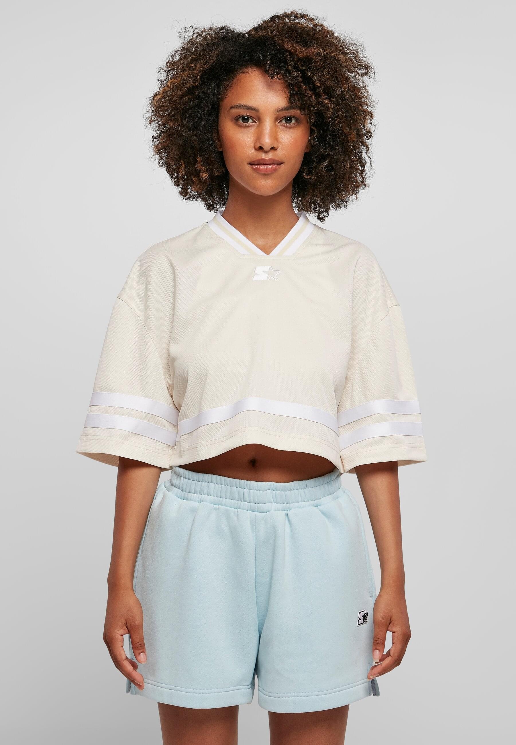 Starter Black Label Kurzarmshirt »Starter Black Label Damen Ladies Starter Cropped Mesh Jersey«, (1 tlg.)