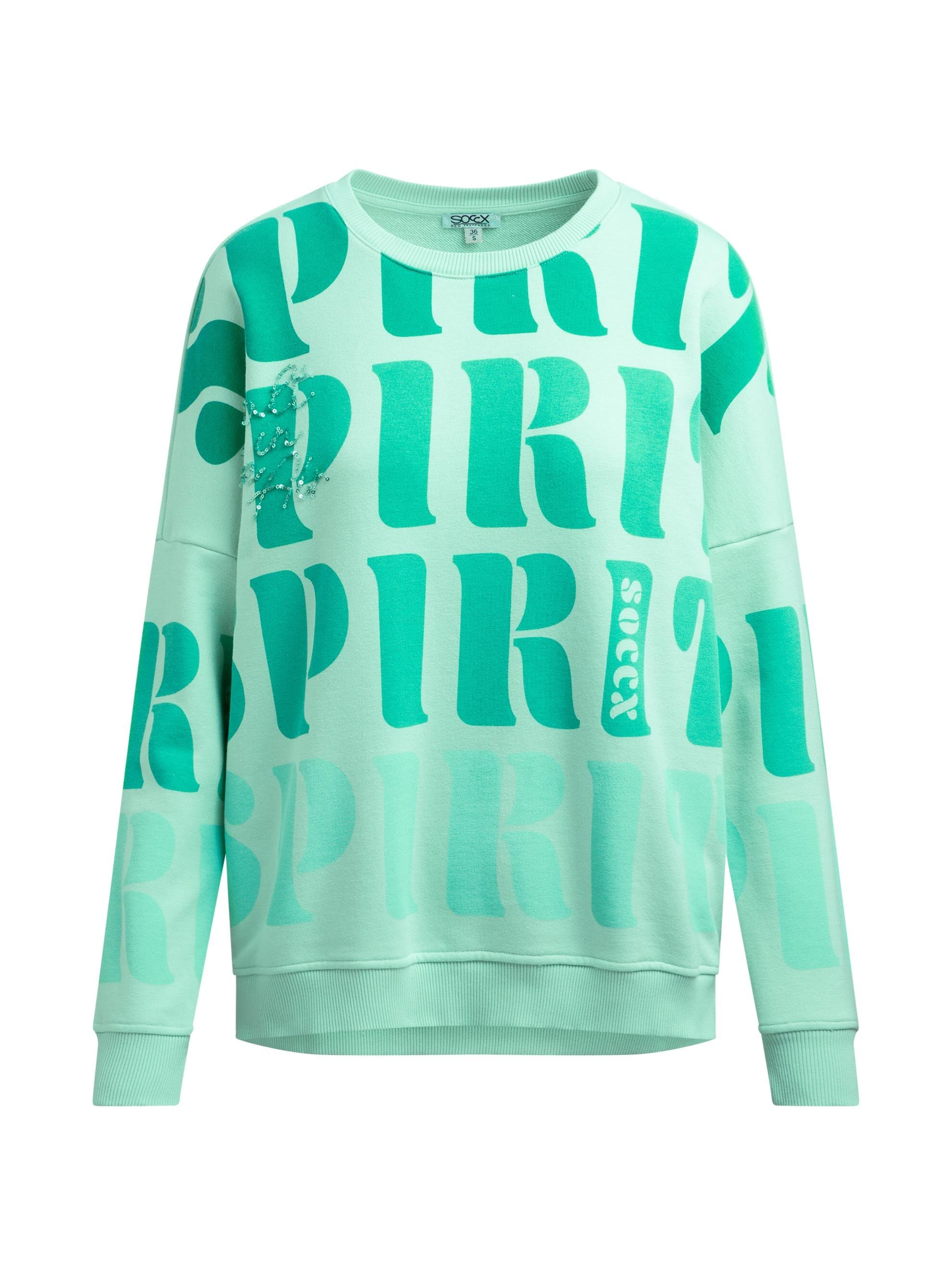 SOCCX Sweater , mit Pailletten-Schriftzug

