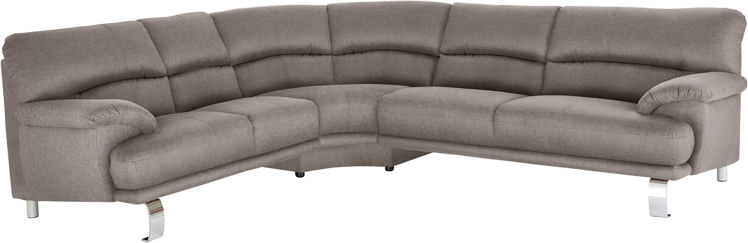 TRENDMANUFAKTUR Ecksofa »Cecilia II, in italienischen Design, bequem, hoher Sitzkomfort, L-Form«, extrabreite Armlehnen für noch mehr Sitzkomfort