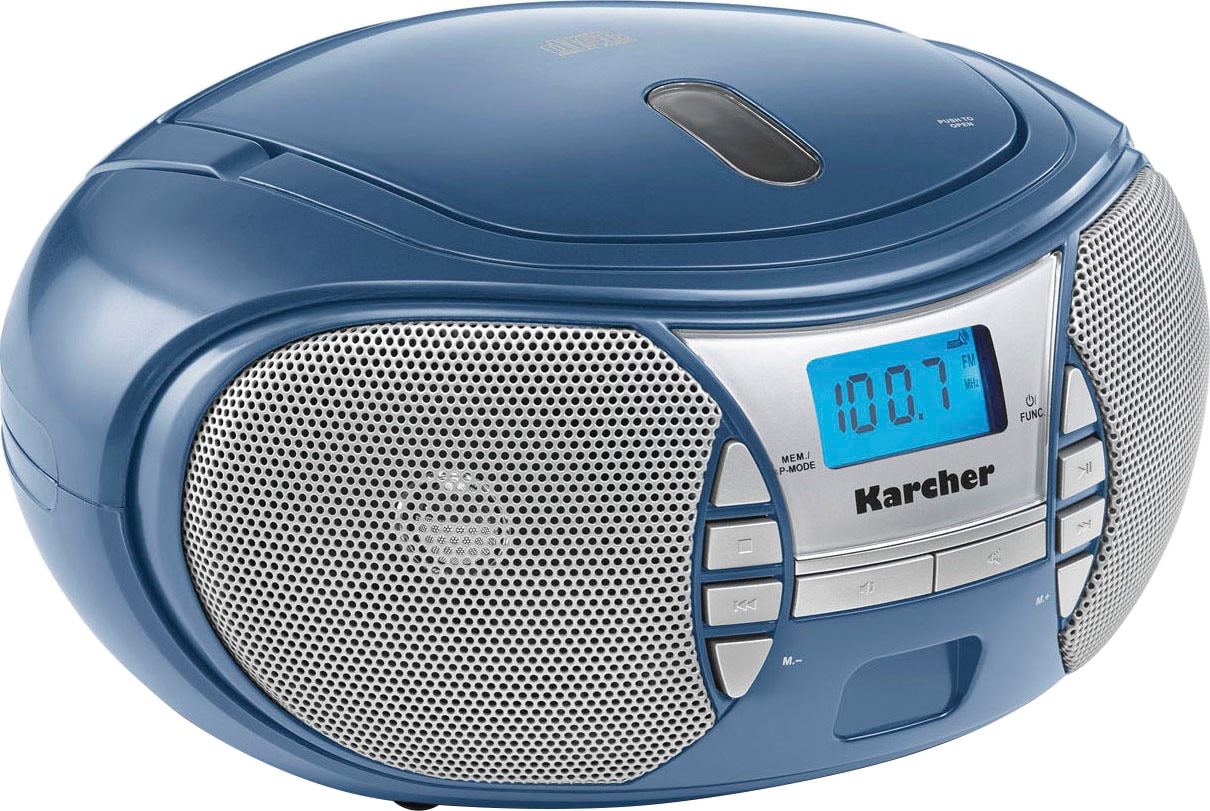 Karcher Boombox »RR 5025«, (FM-Tuner-UKW mit RDS 2,2 W), CD Radio, UKW Radio, Batterie/Netzbetrieb, Kopfhöreranschluss
