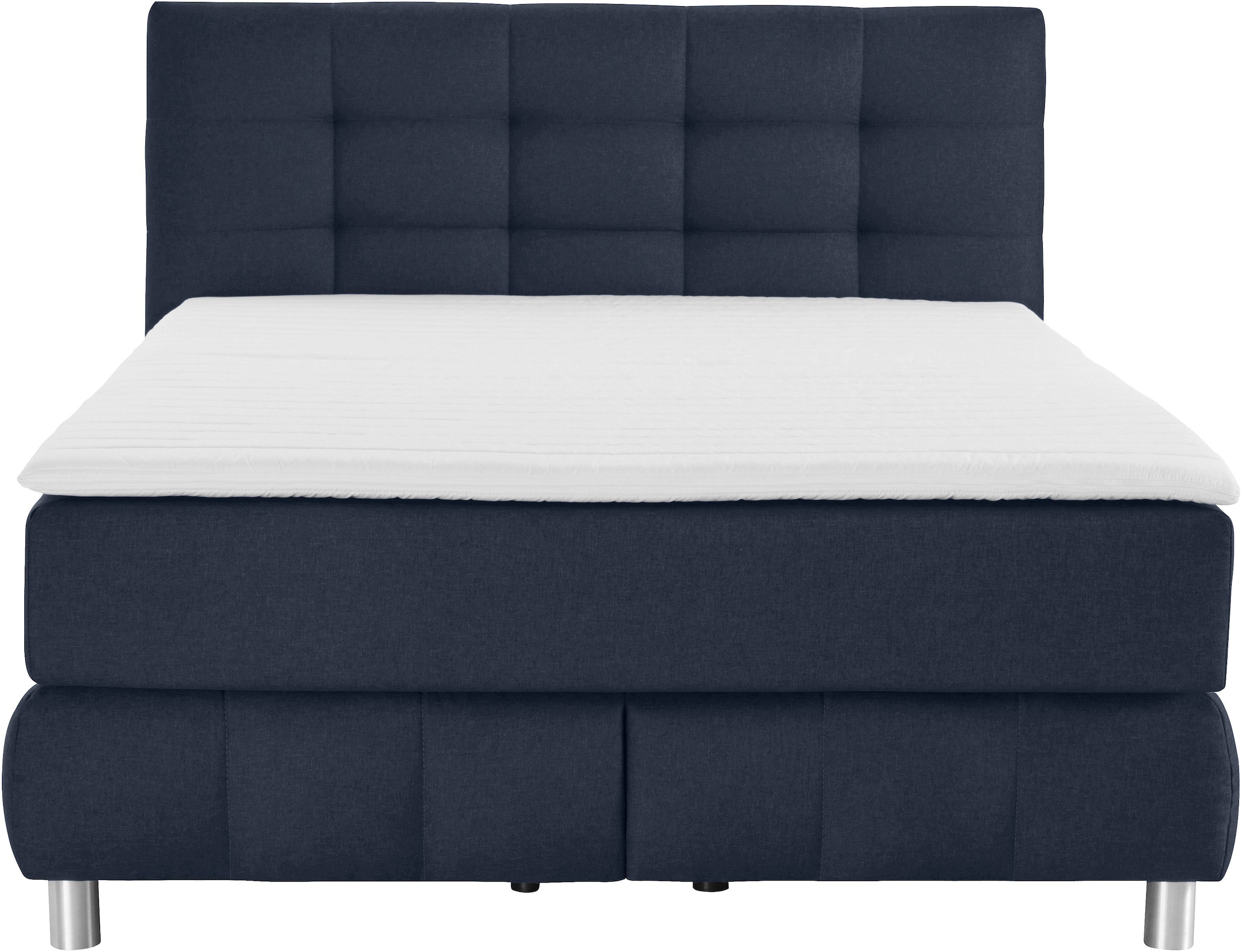 andas Boxspringbett »Salo XXL«, in Samtoptik oder Struktur, 6 Breiten in Überlänge 220cm, 4 Härtegrade