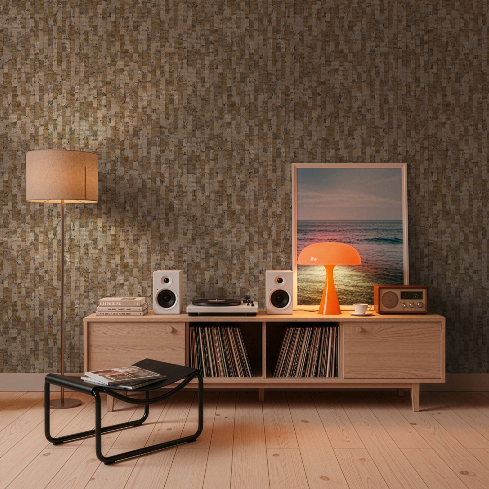living walls Vliestapete "Vibes & Styles Daniel – Urban Lines Vliestapete" Holz leicht strukturiert Moderne Holzoptik mit feiner Struktur und dezentem Glanzeffekt