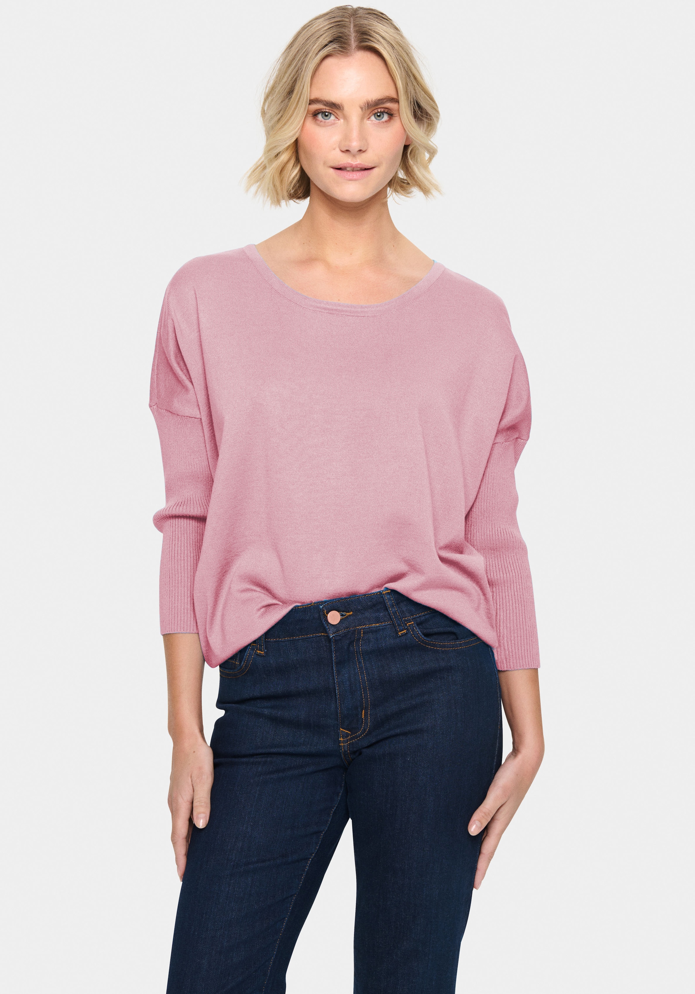Saint Tropez Rundhalspullover »A2561, MilaSZ R-Neck«