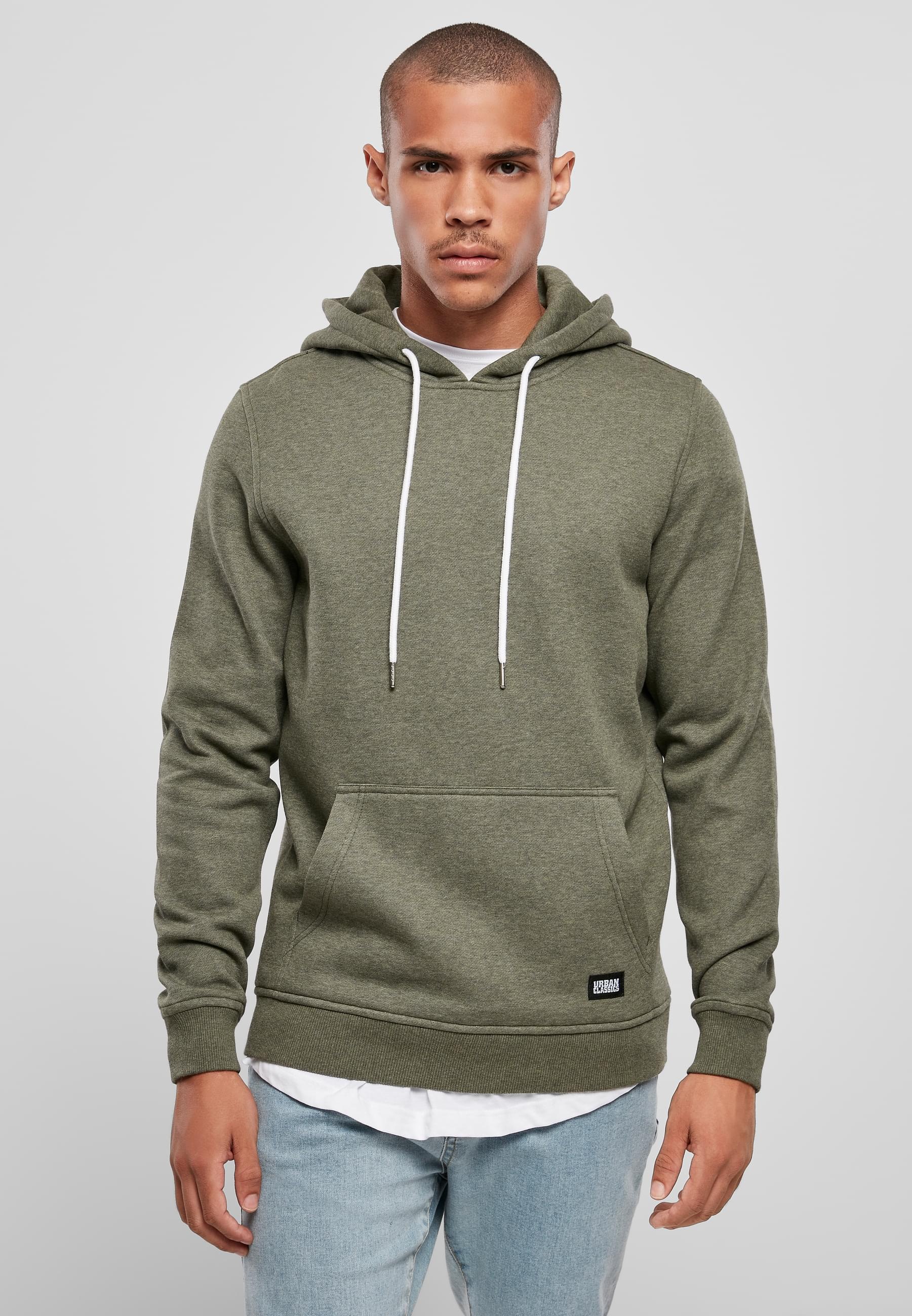 URBAN CLASSICS Sweatshirt »Urban Classics Herren Basic Melange Hoody«, (1 tlg.)