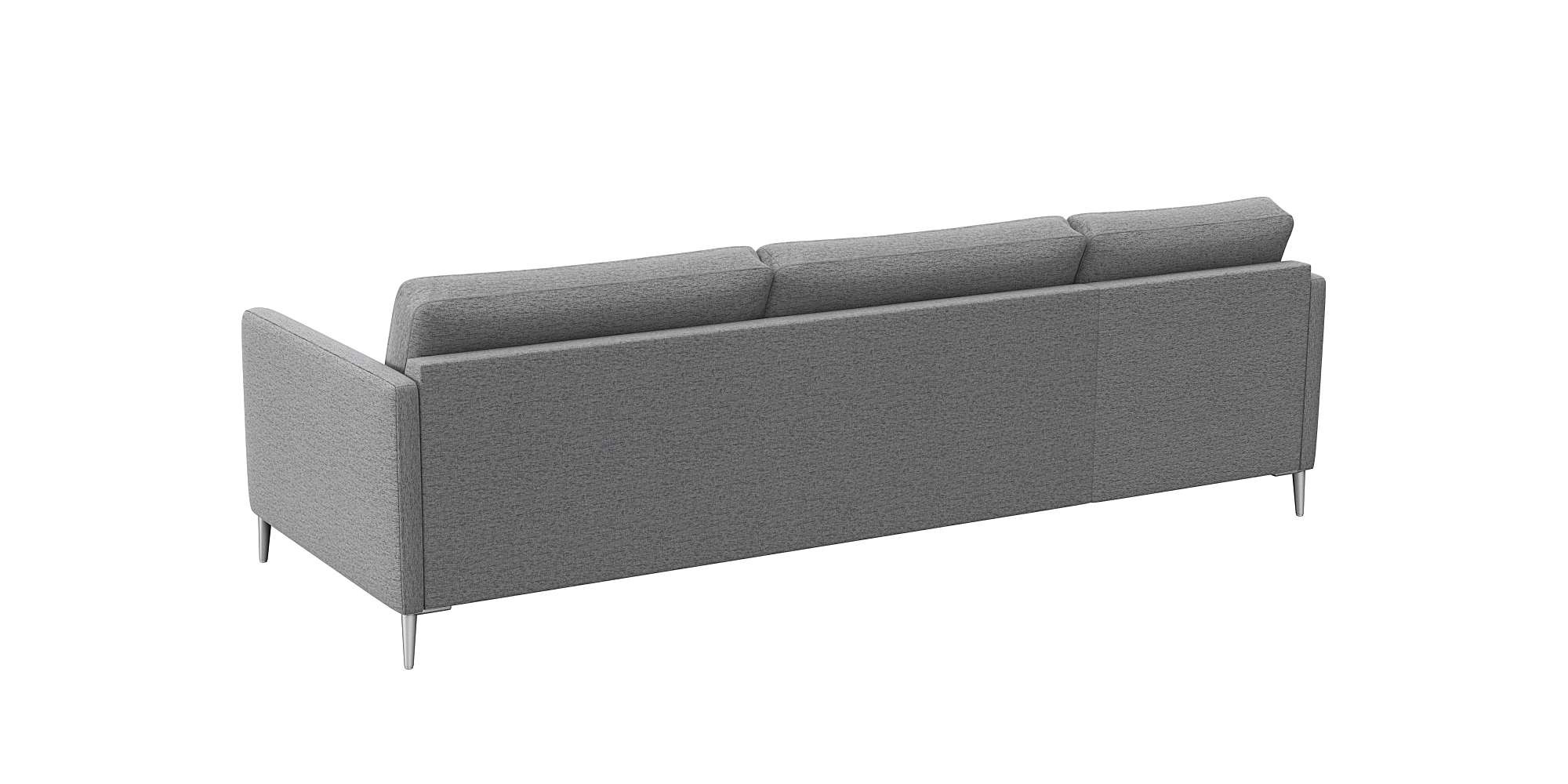 FLEXLUX Ecksofa »Fiore, L-Form, bequem und komfortabel durch hochwertigem Sitzaufbau« schmale Armlehnen, Kaltschaum, Füße Alu