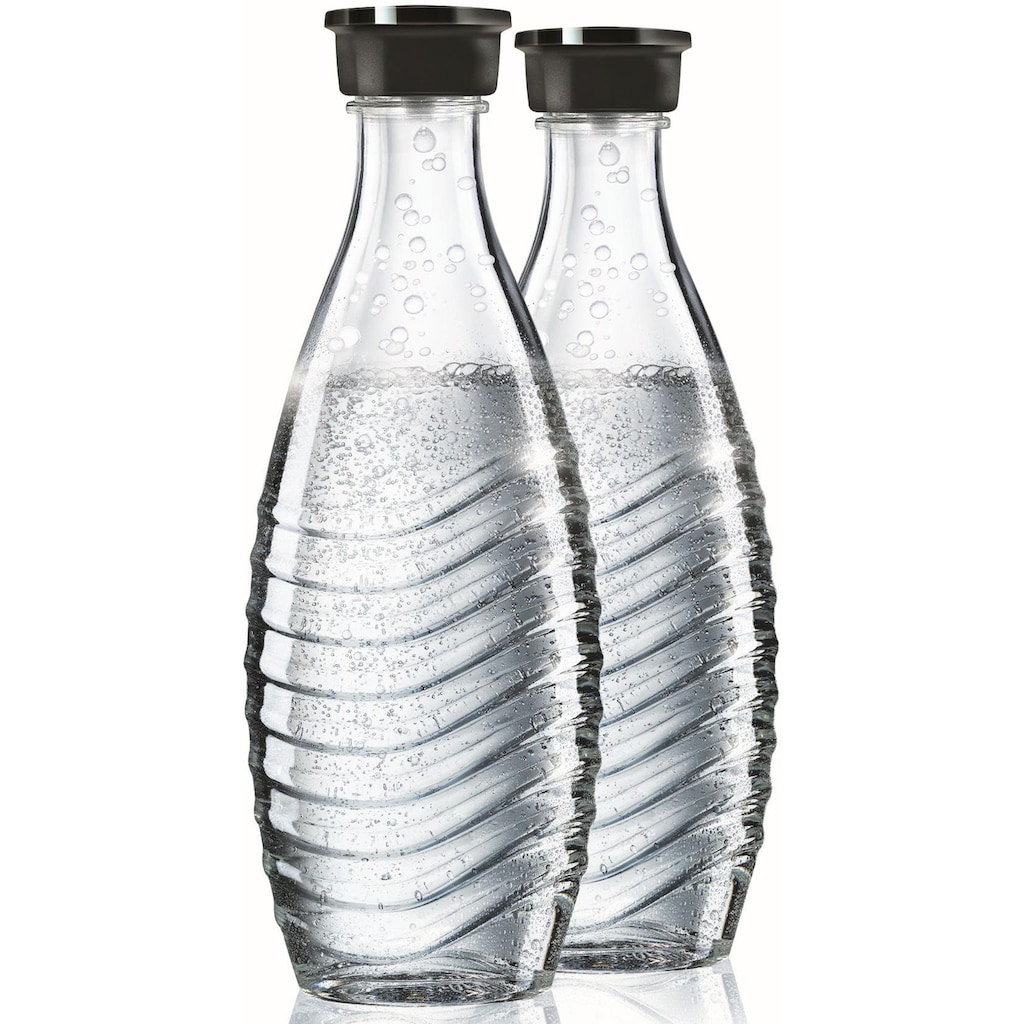 SodaStream Wassersprudler Flasche, (Set, 2 tlg.), passend für die SodaStream Modelle Crystal und Penguin