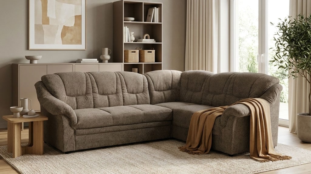 OTTO home Ecksofa "Nyborrg 234 x 185 cm, auch mit Schlaffunktion, formschön & stabil" L-Form, aus haustierfreundlichem Pet Friendly Bezug