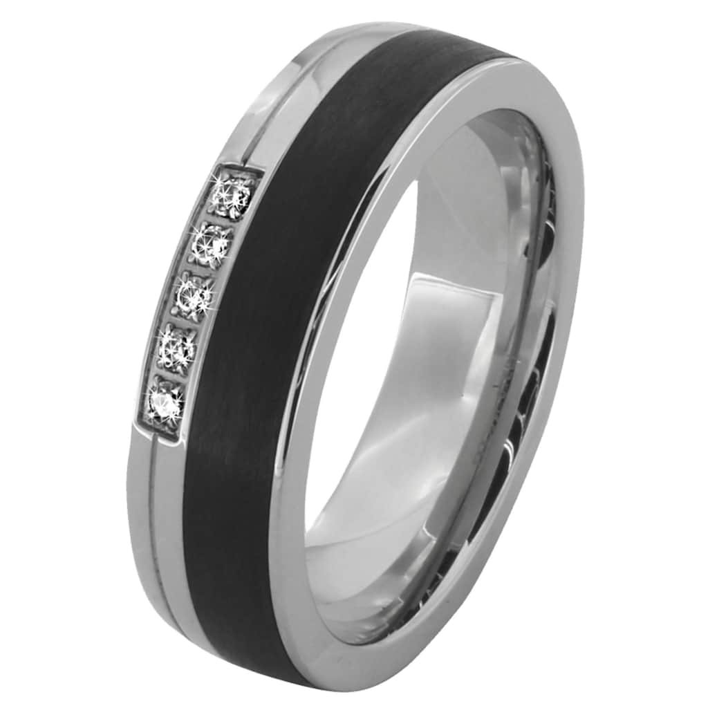 DOOSTI Trauring »Schmuck Geschenk Edelstahl Trauring Ehering Partnerring LIEBE«, Made in Germany, wahlweise mit oder ohne Zirkonia