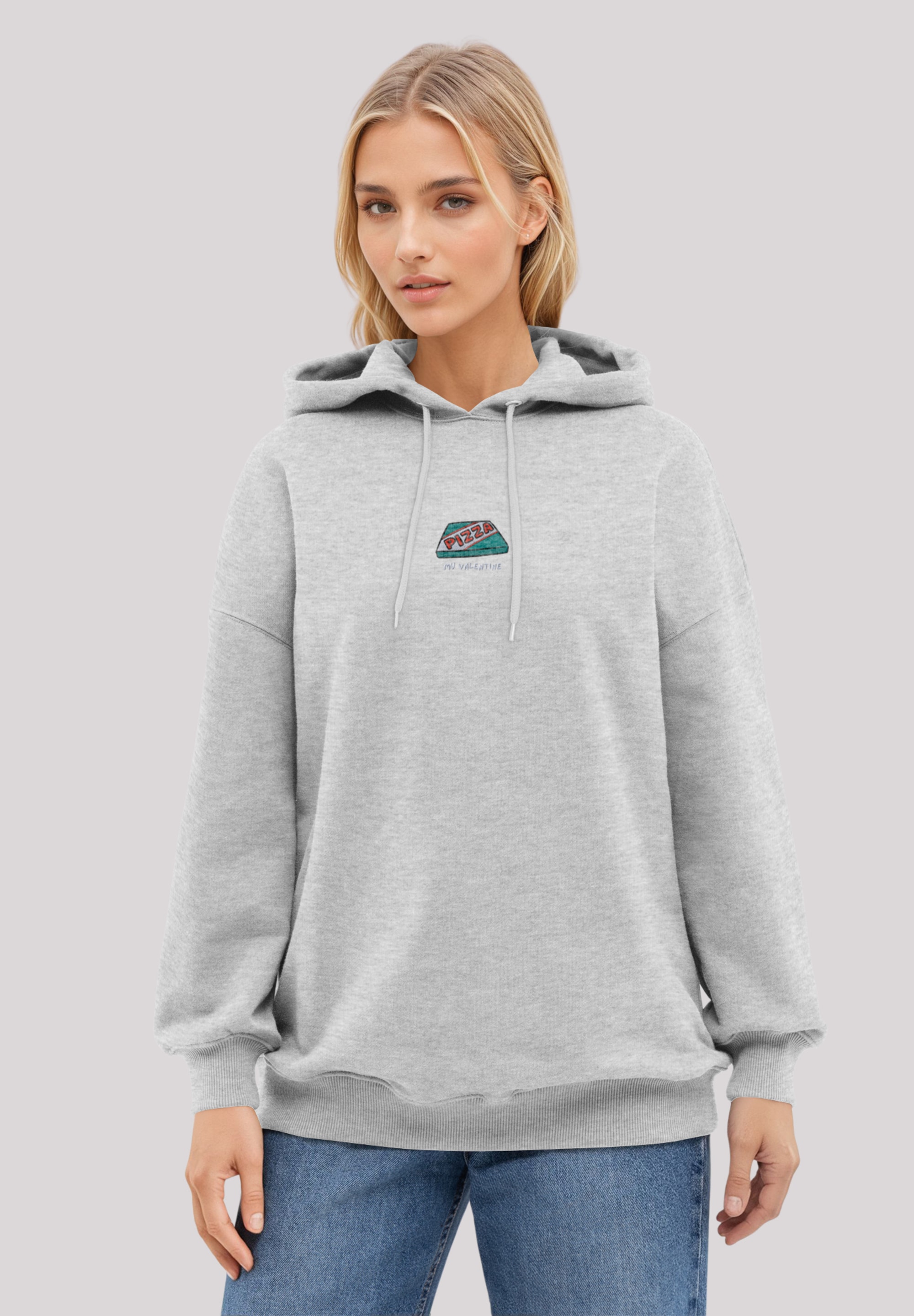 F4NT4STIC Kapuzenpullover "Pizza Is My Valentine bestickt", bestickt, Premi günstig online kaufen