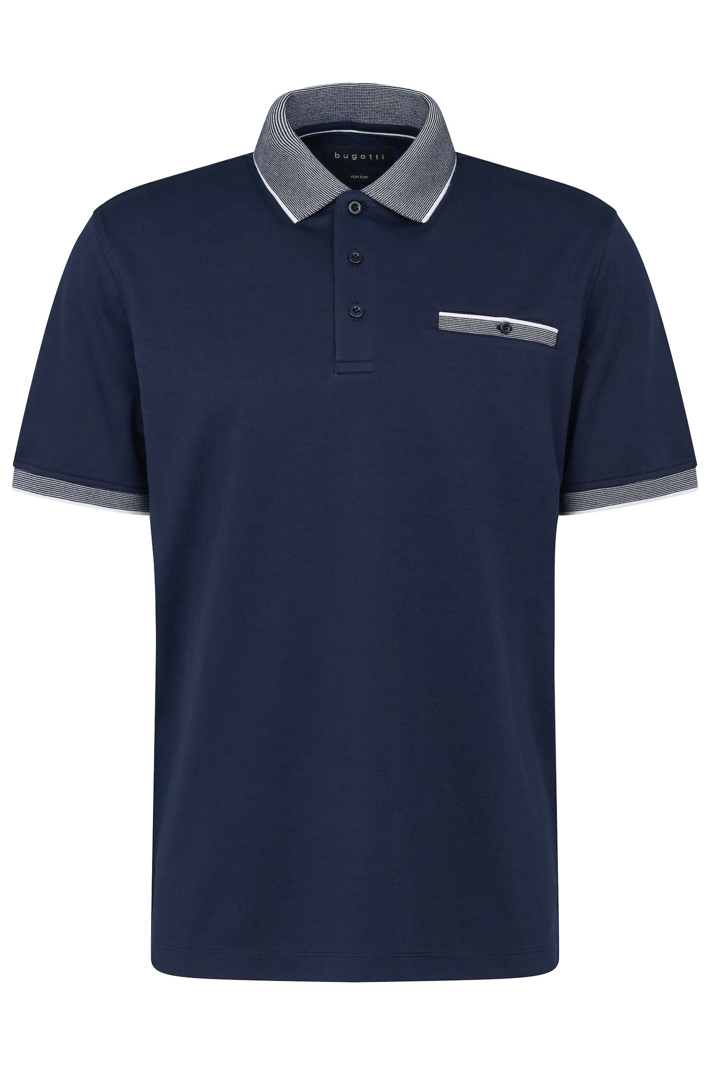 bugatti Poloshirt, mit dezenten Kontraststreifen