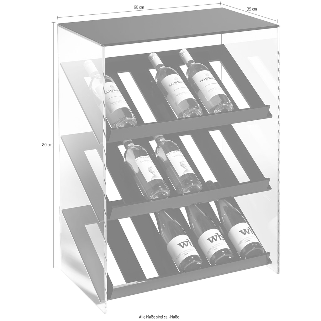 Places of Style Weinregal »Remus«, aus Acrylglas