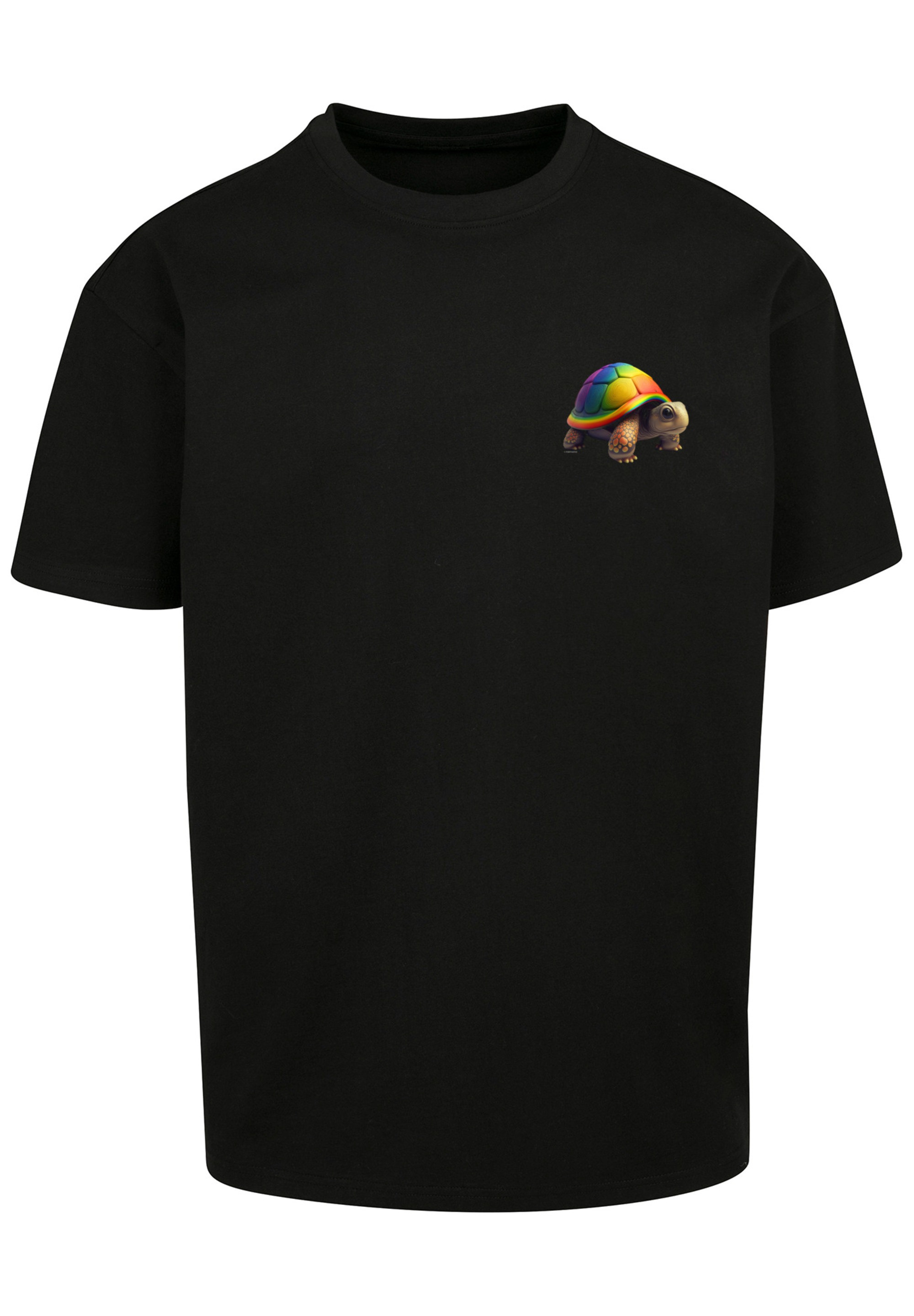 F4NT4STIC T-Shirt »Rainbow Turtle OVERSIZE TEE«, Print