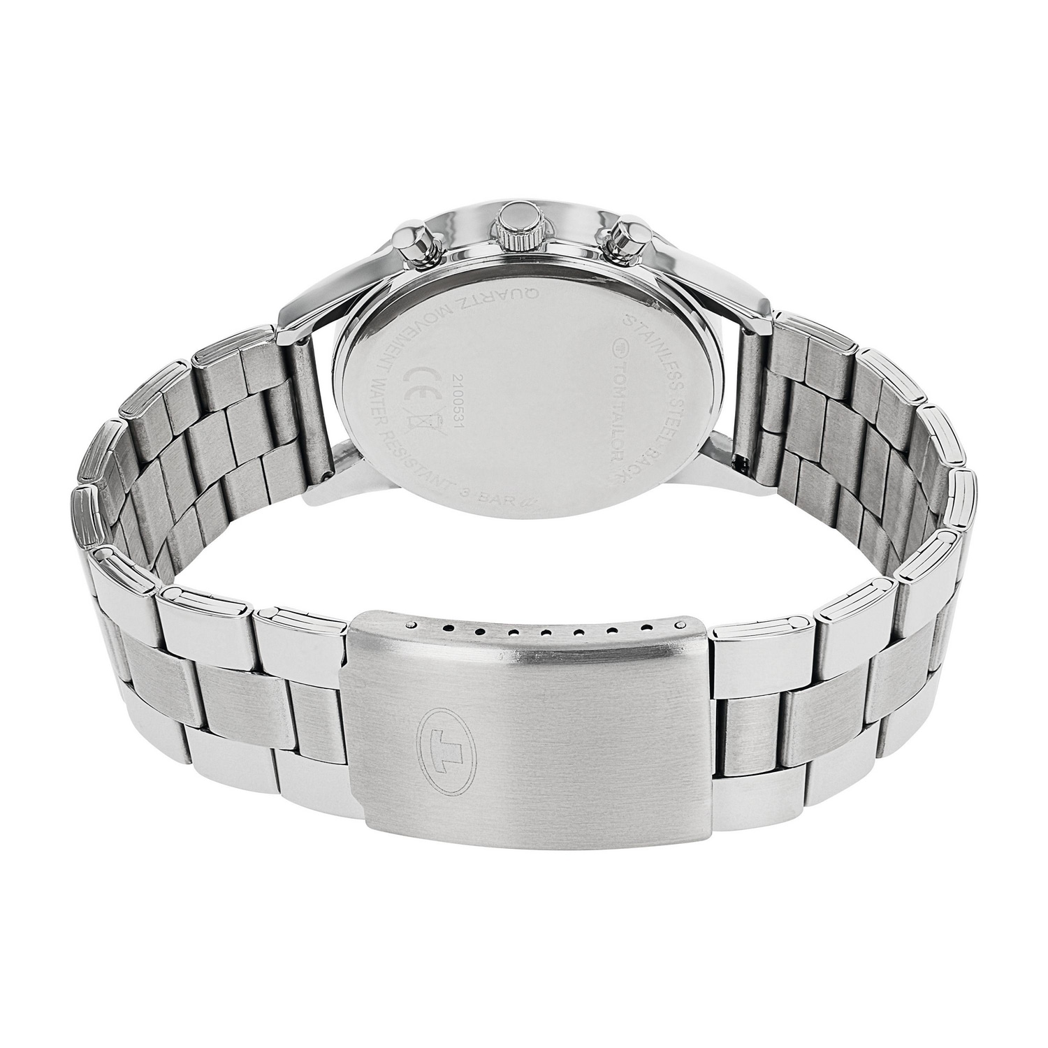 TOM TAILOR Chronograph Quarzuhr, Armbanduhr, Herrenuhr, Edelstahlarmband, analog