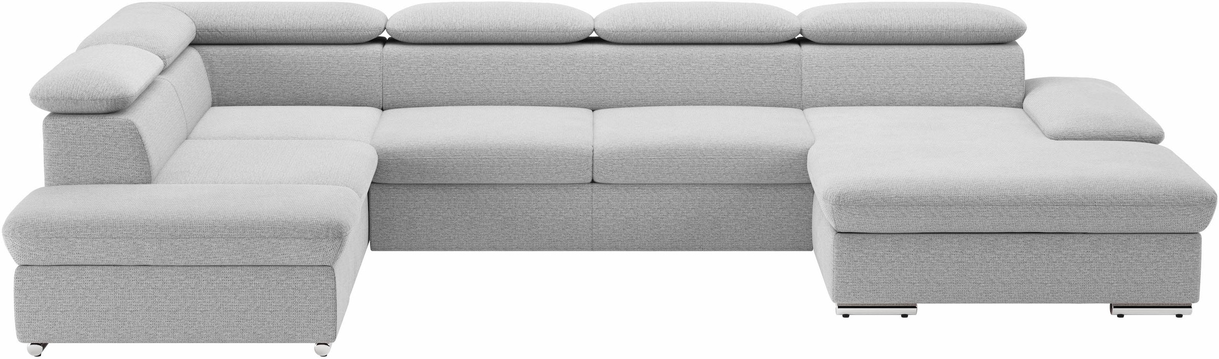 sit&more Wohnlandschaft "Valantine U-Form, B: 349 cm" mit Arm- & Kopfteilverstellung, optional mit Schlaffunktion