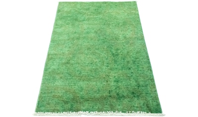 Wollteppich »Ziegler Teppich handgeknüpft grün«, rechteckig