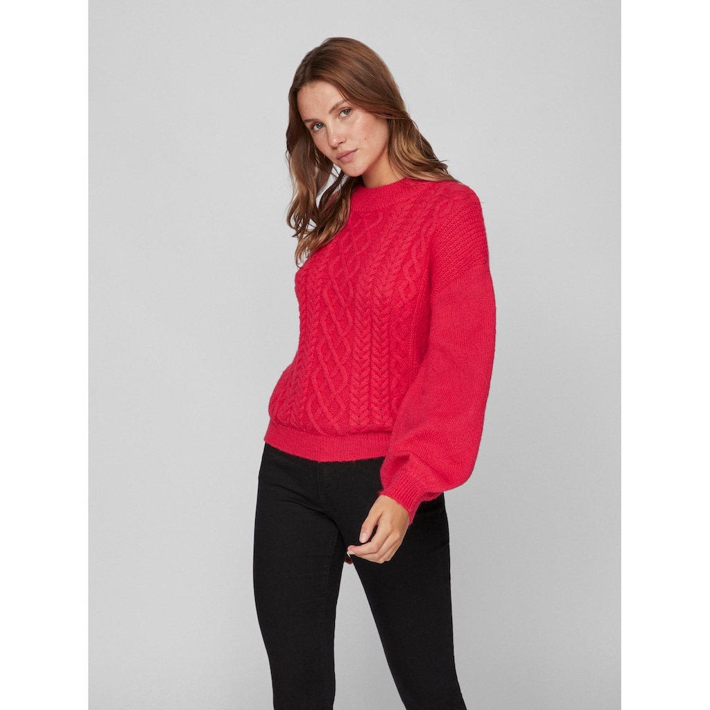 Vila Strickpullover »VICHINTI O-NECK CABLE KNIT TOP/SU-NOOS«