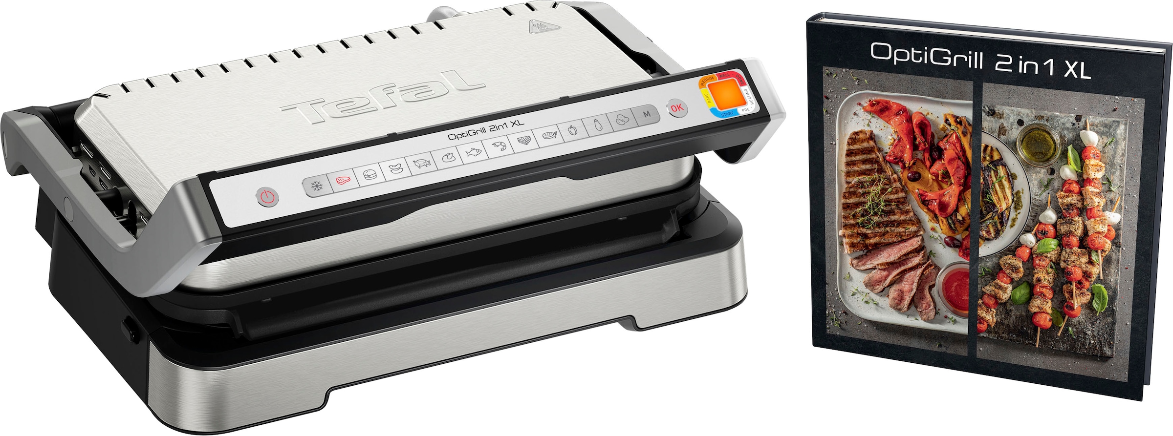 Tefal Kontaktgrill "OptiGrill 2in1 XL GC782D", 2200 W