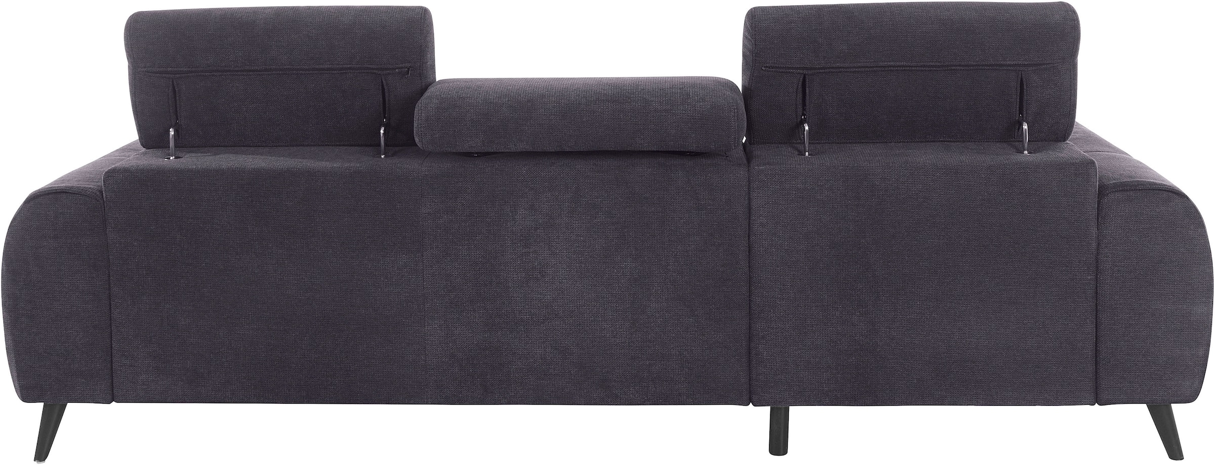 COTTA Ecksofa »Mia L-Form mit 3 Zierkissen«, wahlweise mit Bettfunktion, Bettkasten, Beleuchtung & Wireless-Charger
