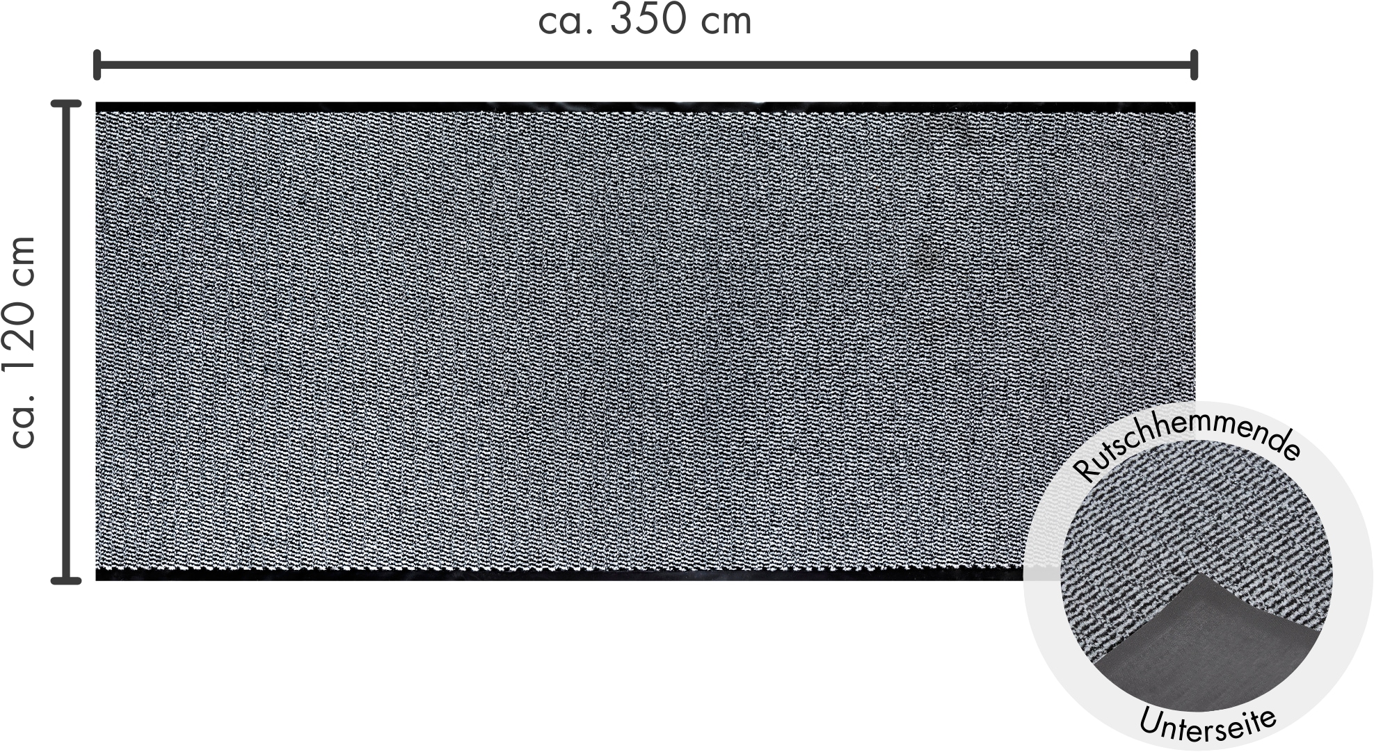 Andiamo Fußmatte "Easy", rechteckig, 5 mm Höhe, Schmutzfangmatte, rutschhemmend, Innen- und überdachten Außenbereich