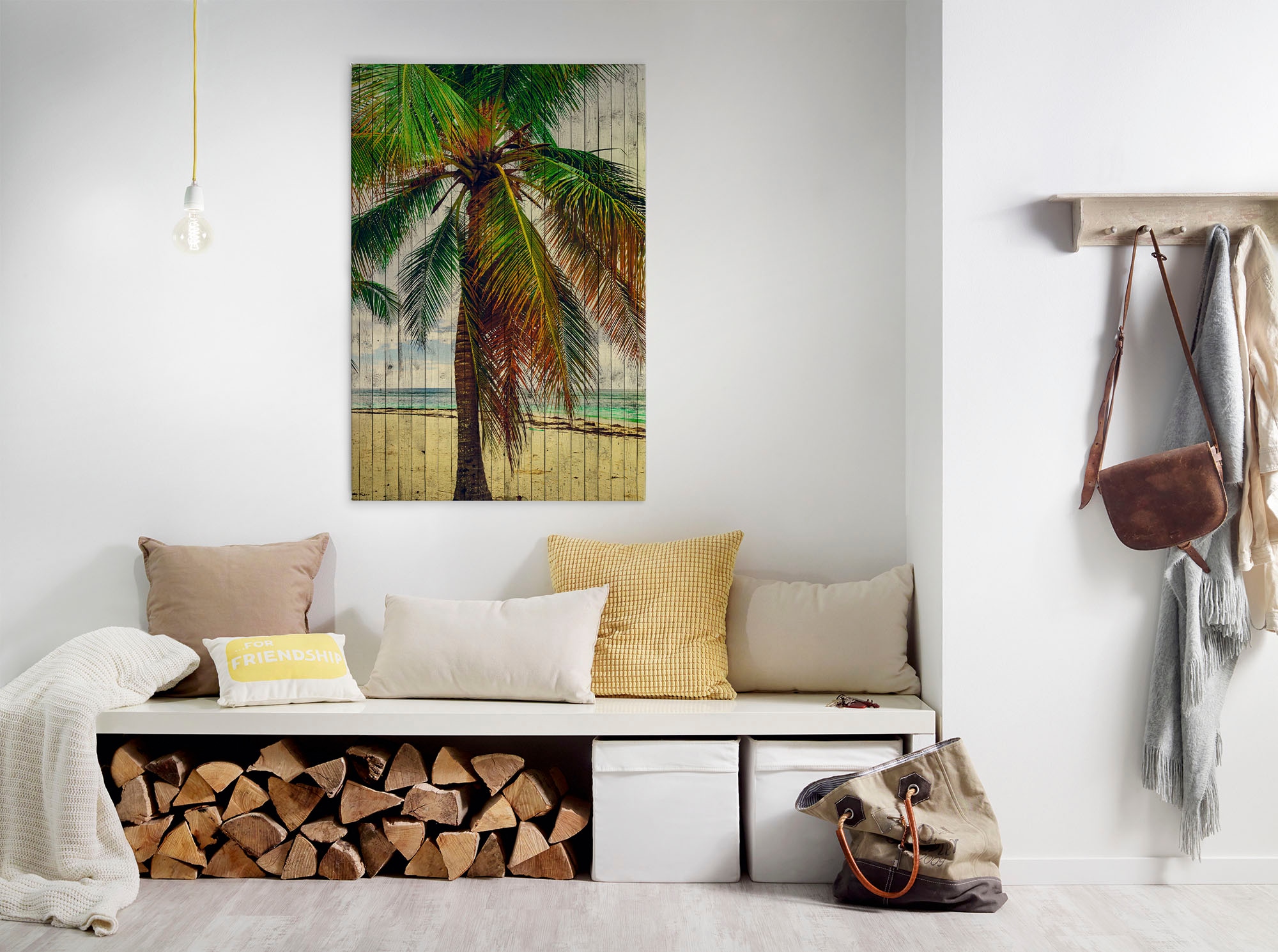 A.S. Création Leinwandbild "tahiti 3" Gemälde Kunst 1 Stk. tlg. Keilrahmen Bild Strand Palme Leinwand-Bild Wohnzimmer modern Wandbild