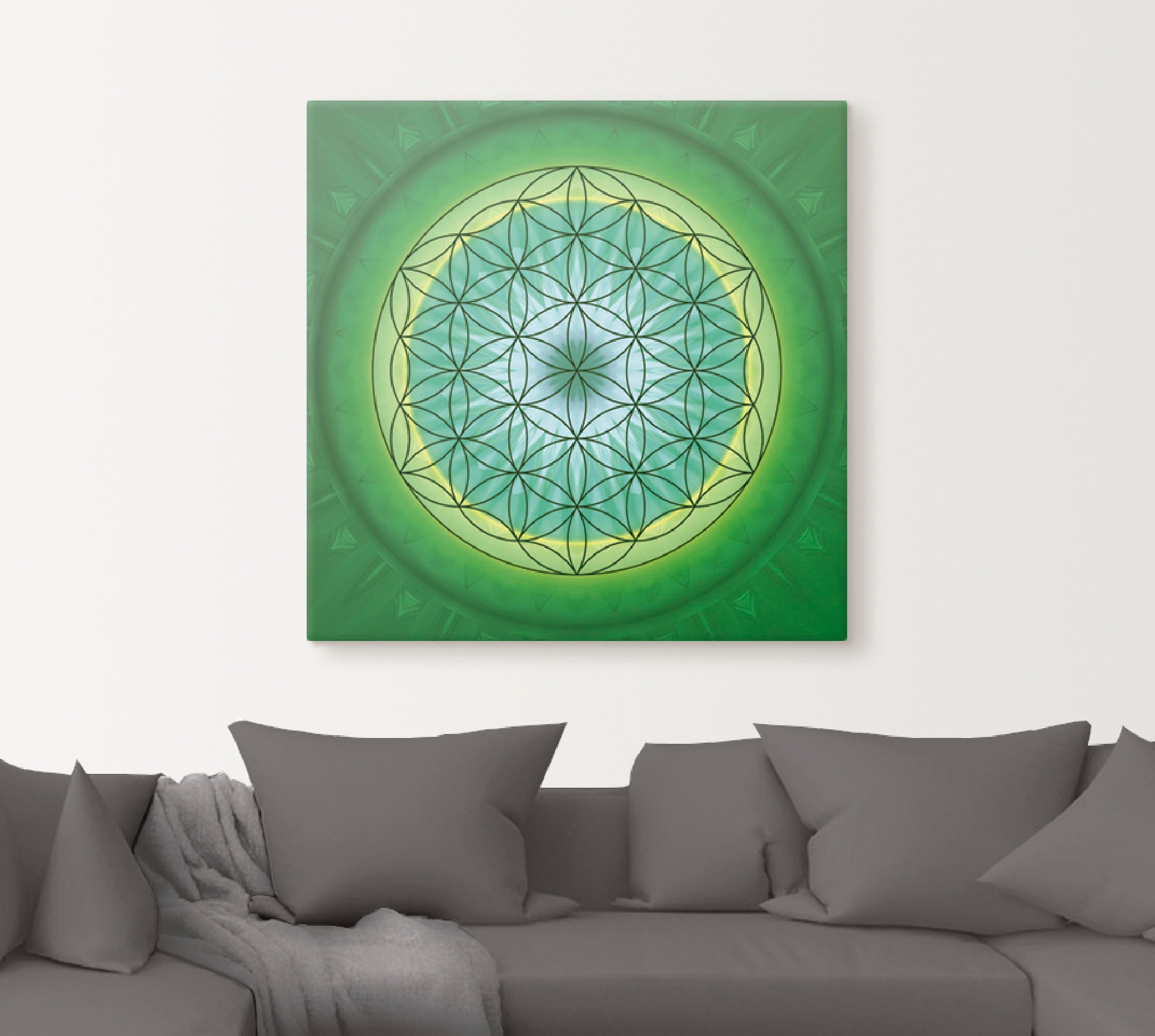 Artland Leinwandbild "Blume des Lebens 3" Muster 1 Stk. tlg. auf Keilrahmen günstig online kaufen