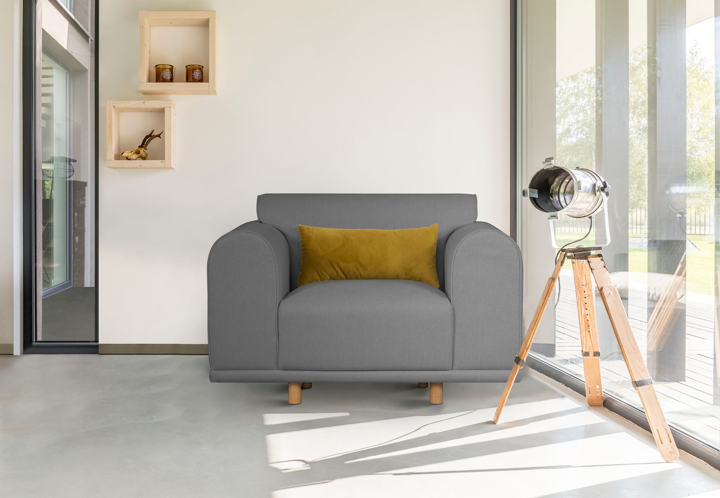 OTTO home Loveseat "Maroon Sessel" in skandinavischem Design, mit losem Kis günstig online kaufen