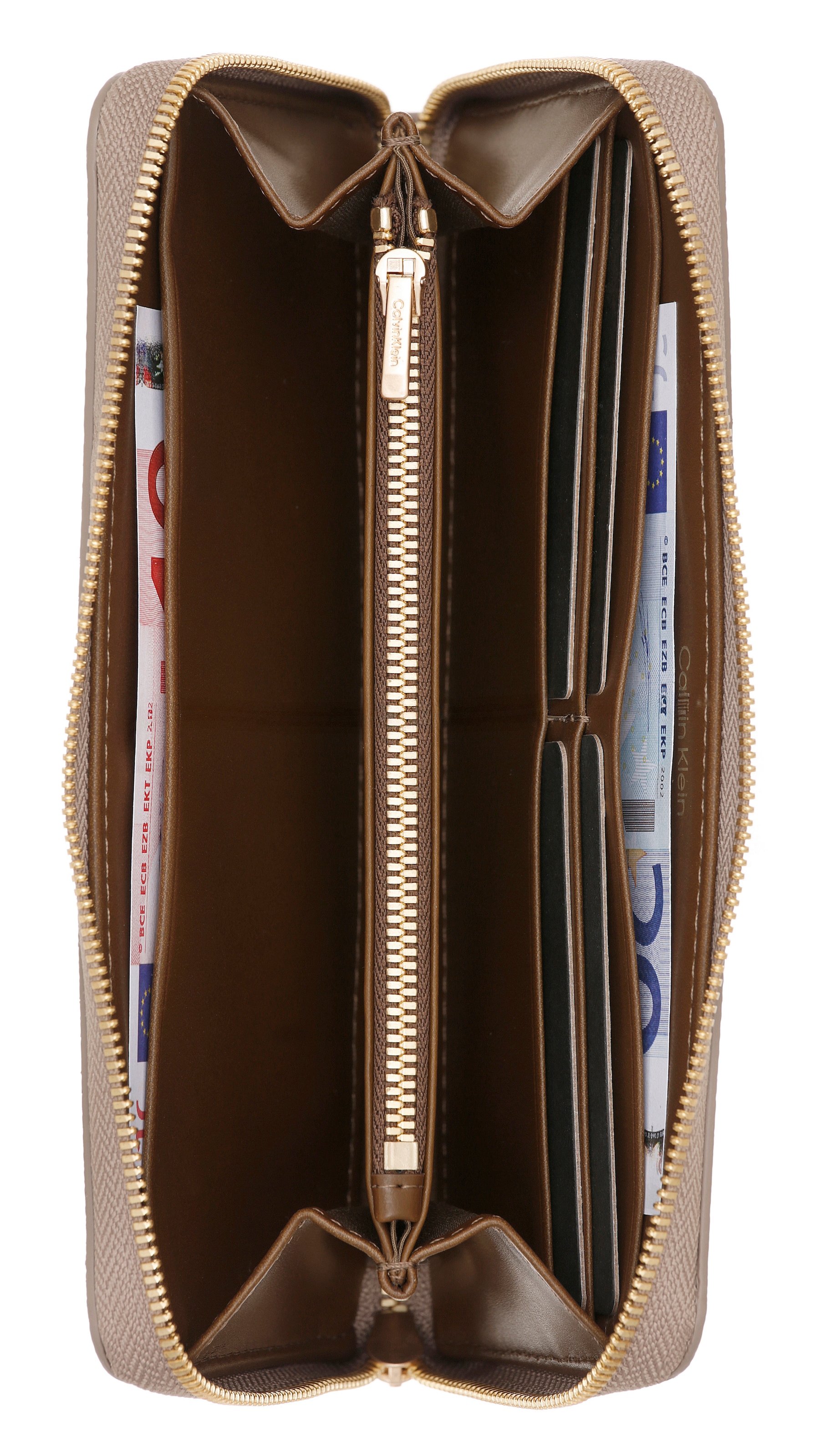 Calvin Klein Geldbörse »EMBLEM AOP LONG ZIP AROUND« Geldbeutel, Portemonnaie, Money Pocket