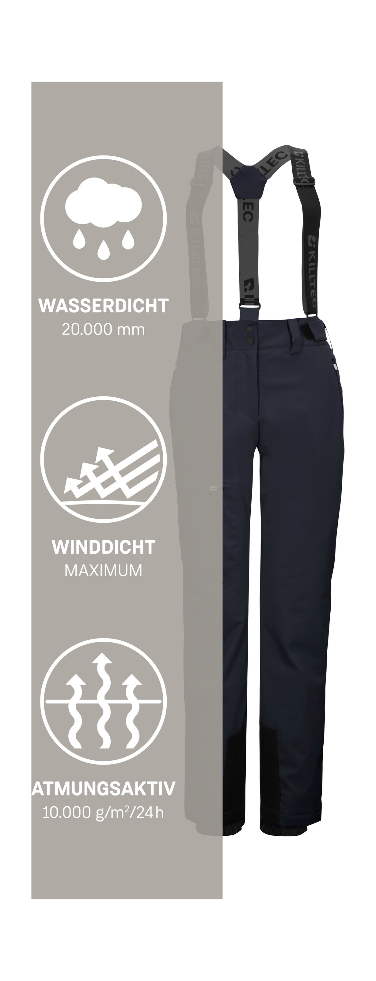 Killtec Skihose »KSW 123 WMN SKI PNTS«  Wind- und wasserdicht, atmungsaktiv, 4-Wege-Stretch, Kantenschutz