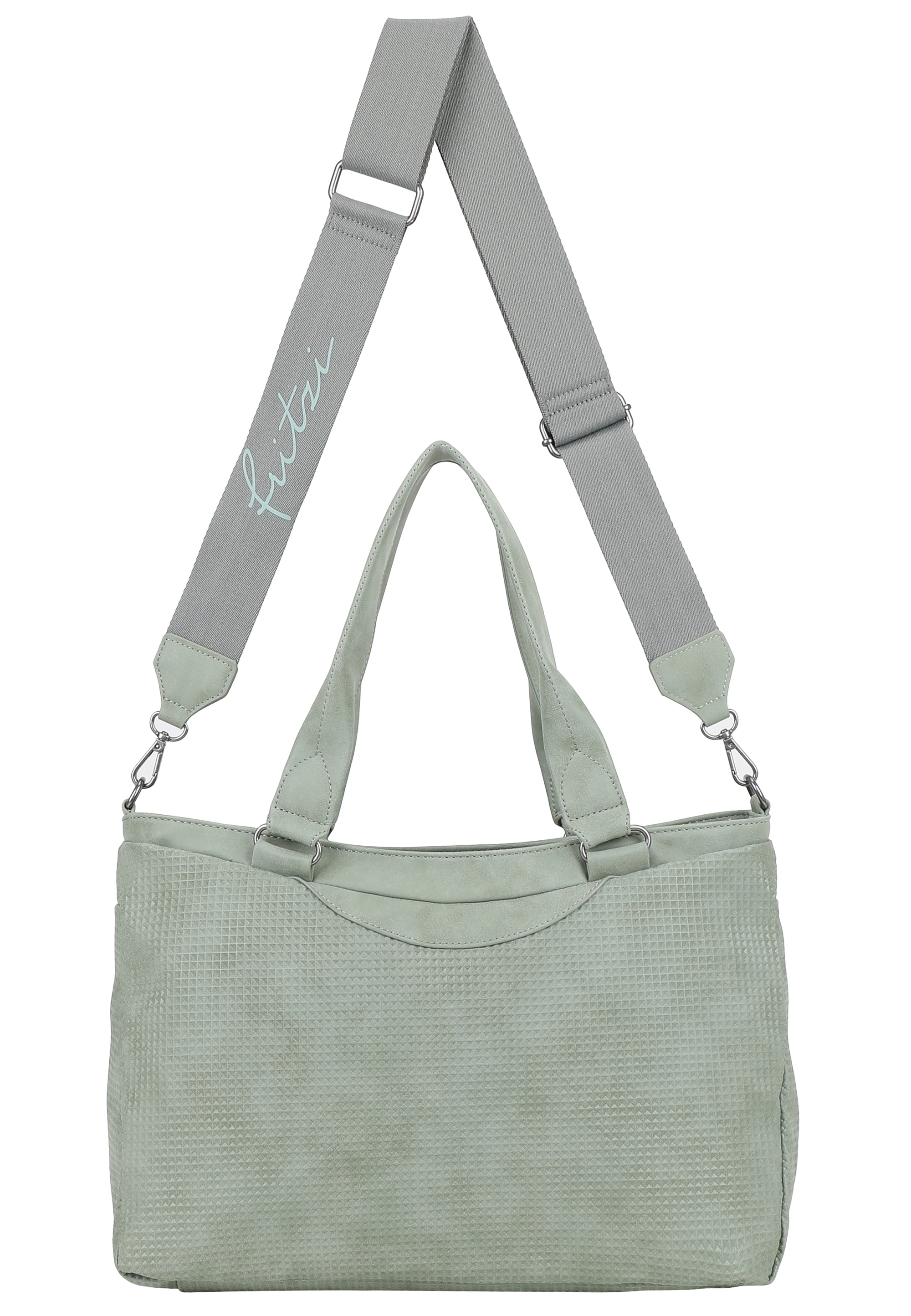 Fritzi aus Preußen Henkeltasche »Joly Waffly Black«, mit kleiner Retro-Pocket-Maus extra