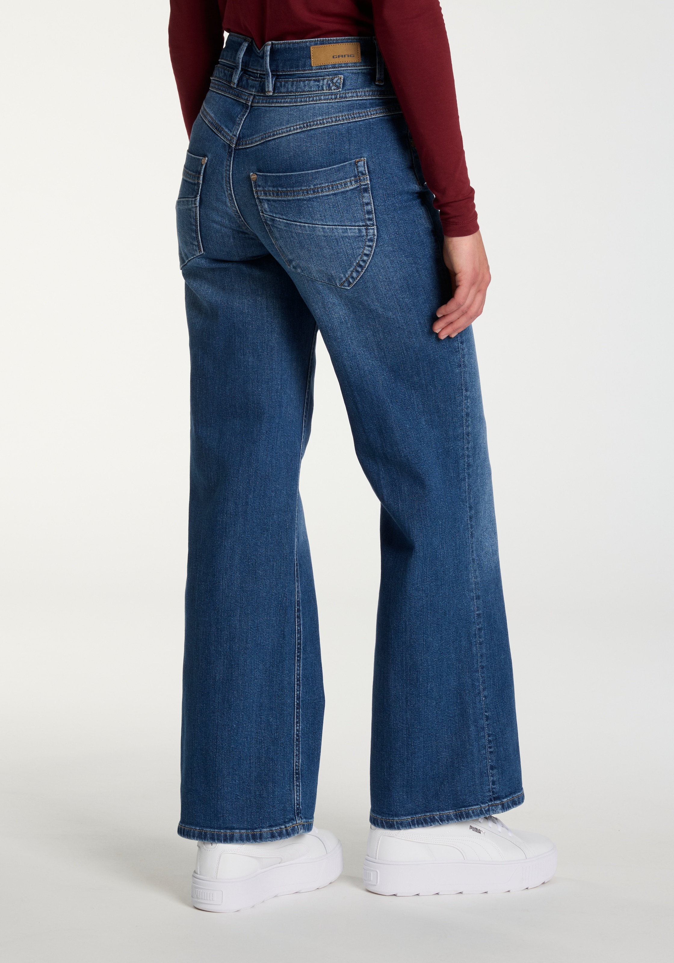 GANG Weite Jeans »94MEDINA WIDE«, mit Knopfverschluss