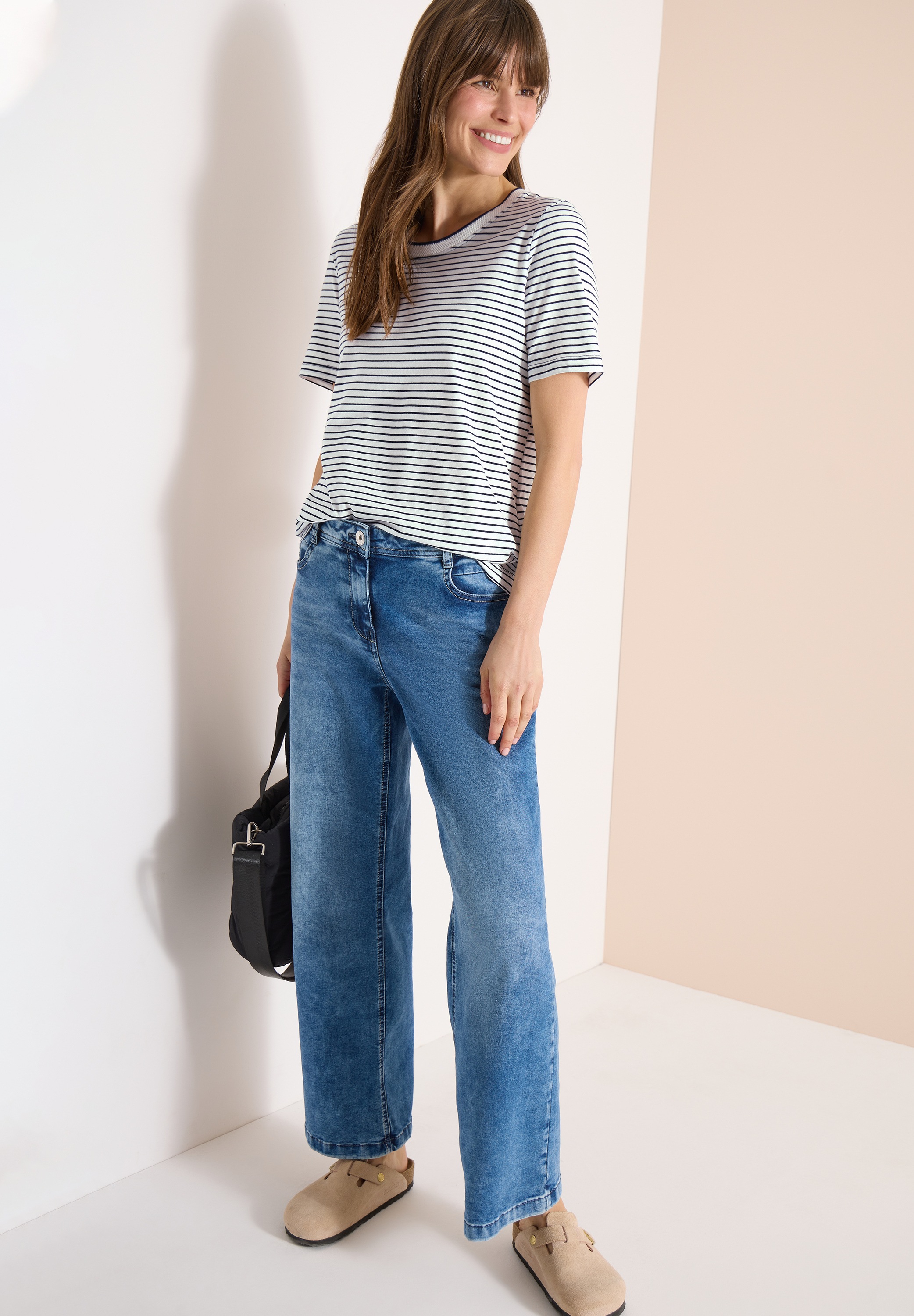 Cecil Rundhalsshirt Jersey günstig online kaufen