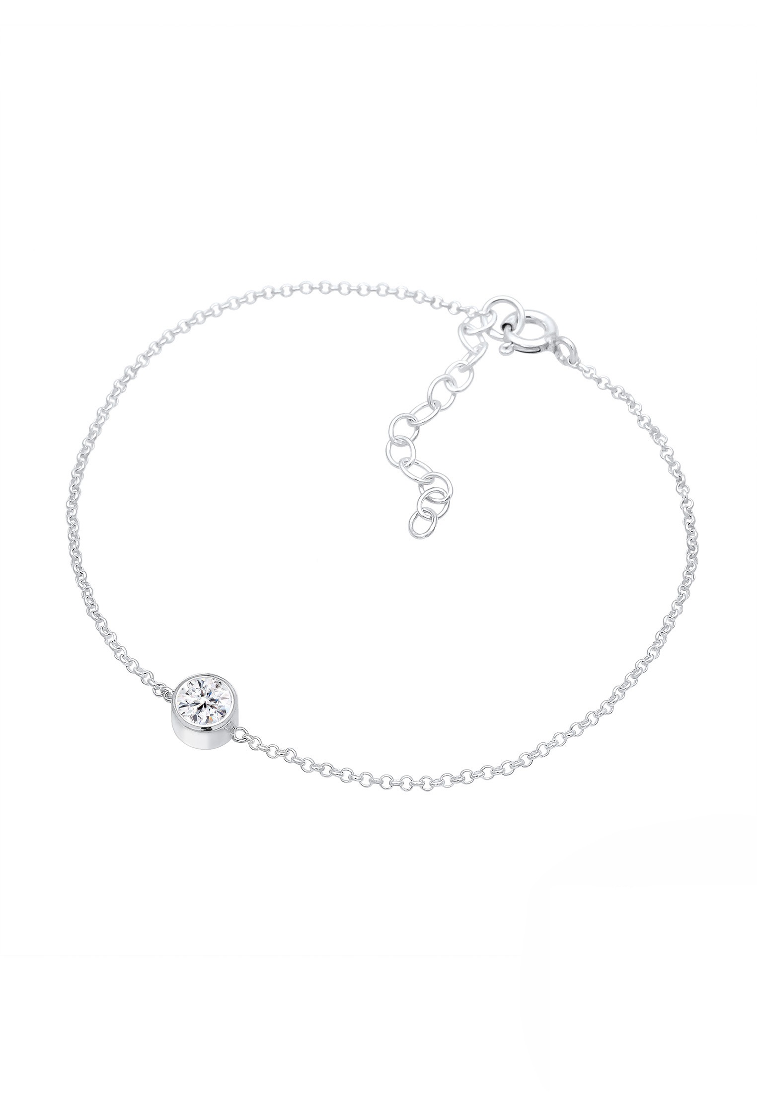 Elli Armband »Solitär Erbskette Kristalle 925 Silber«