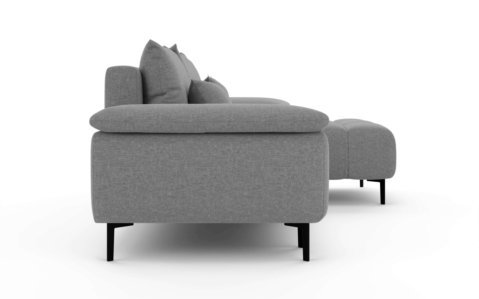 INOSIGN Ecksofa »DROMARA Schlafsofa mit Bettkasten, Maße: B/T/H 277/141/91 cm«, L-Form mit Recamiere rechts/links bestellbar, Wellenunterfederung