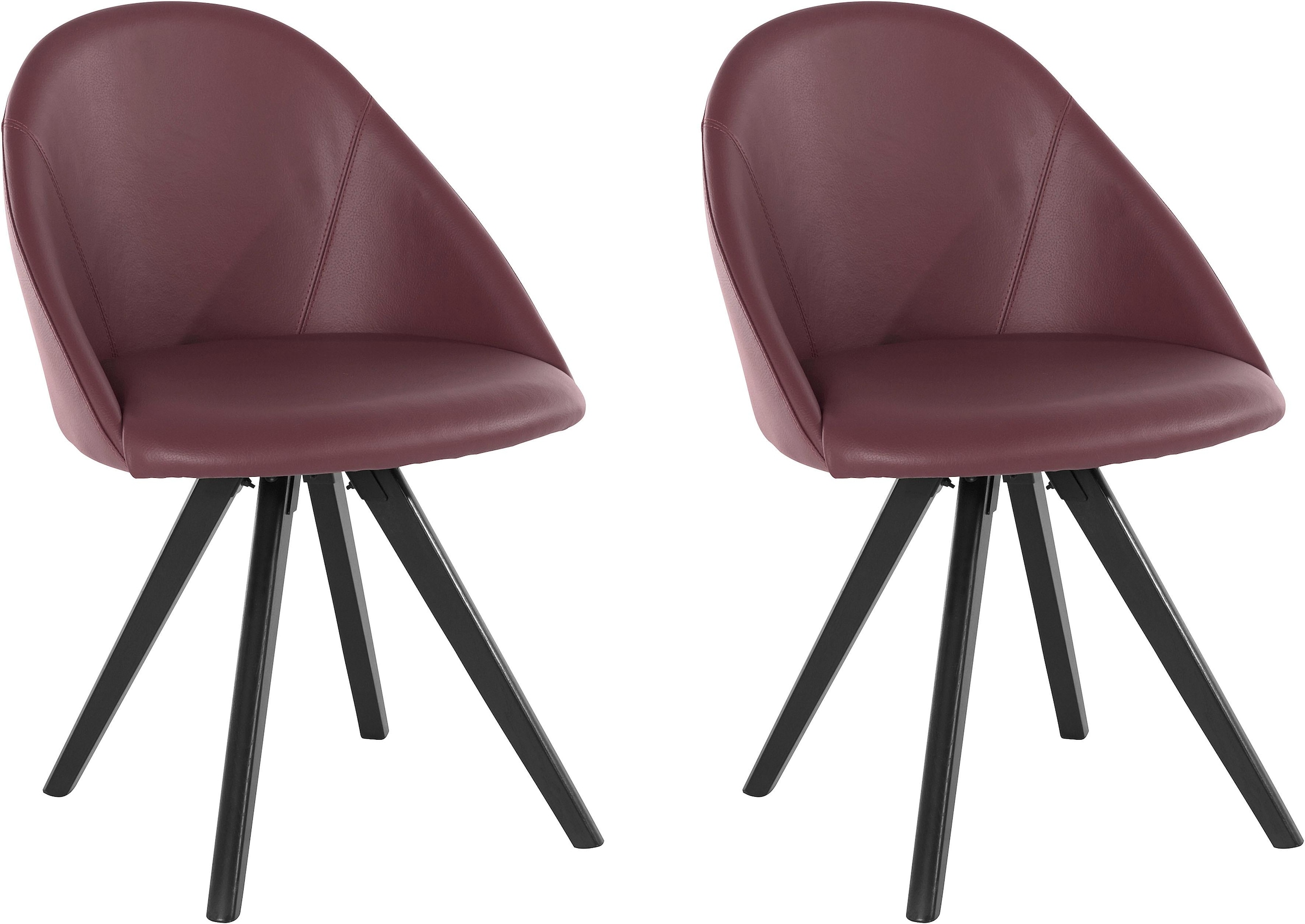 Home affaire 4-Fußstuhl "Lotos" (Set) 2 Stk. Echtleder Bezug aus Echtleder günstig online kaufen