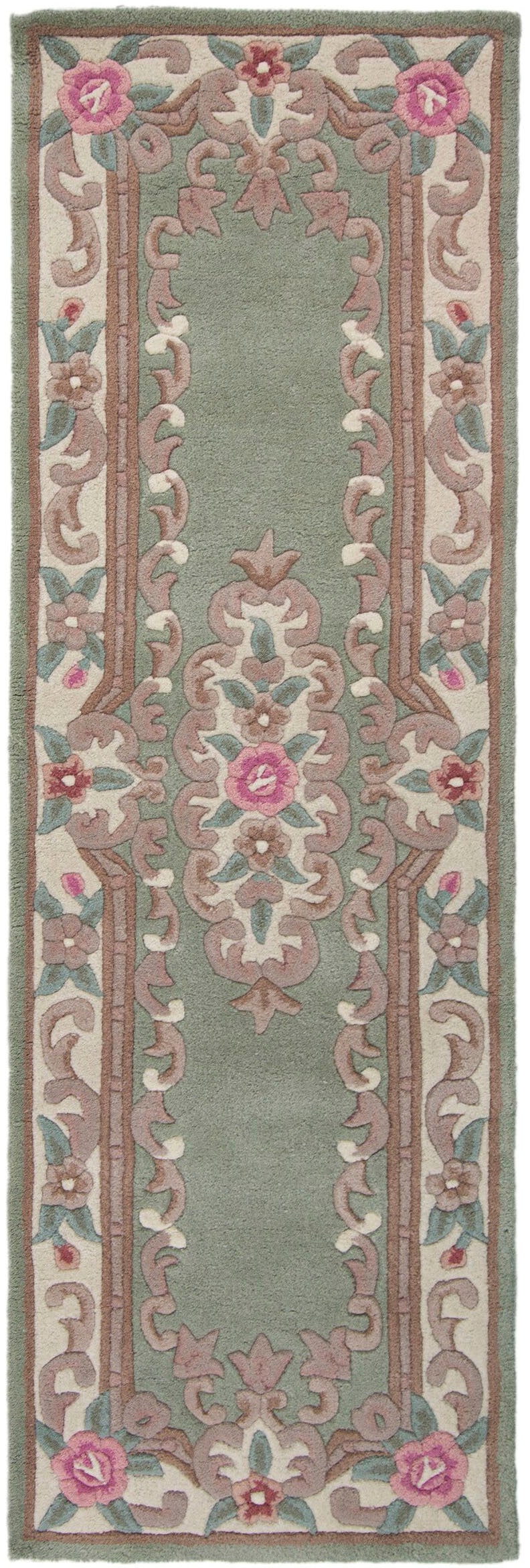 FLAIR RUGS Läufer "Aubusson" rechteckig 10 mm Höhe Wolle, Teppich, Wohnzimm günstig online kaufen