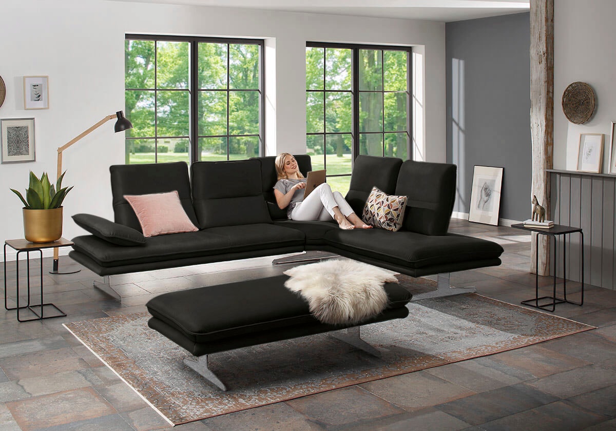 W.SCHILLIG Ecksofa "broadway, Designsofa, mit tollem Sitzkomfort, L-Form", günstig online kaufen