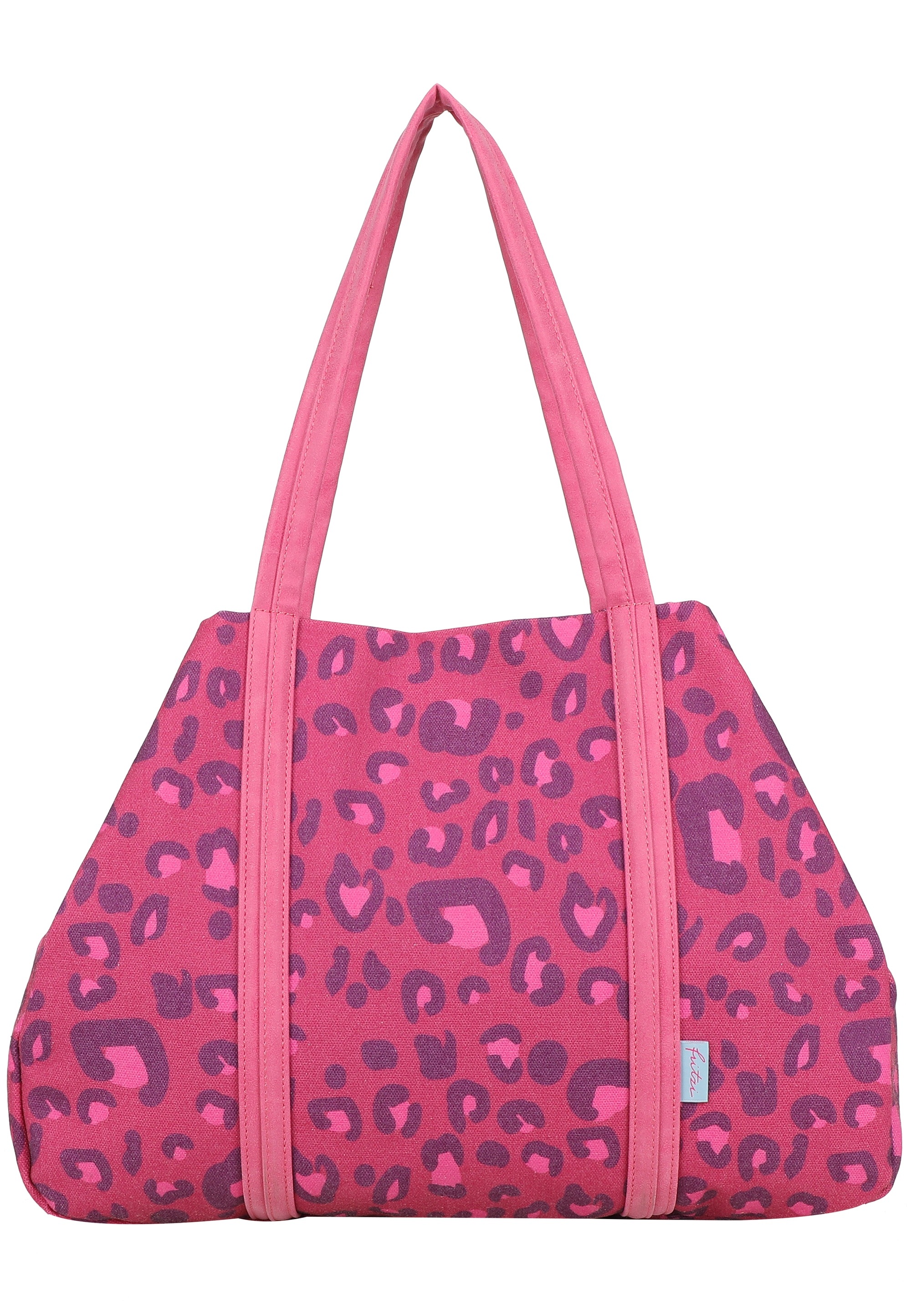 Damen Henkeltasche "Simply Shopper Leo", FRITZI AUS PREUSSEN, pink, Baumwolle, Taschen, mit tollem Leo-Print