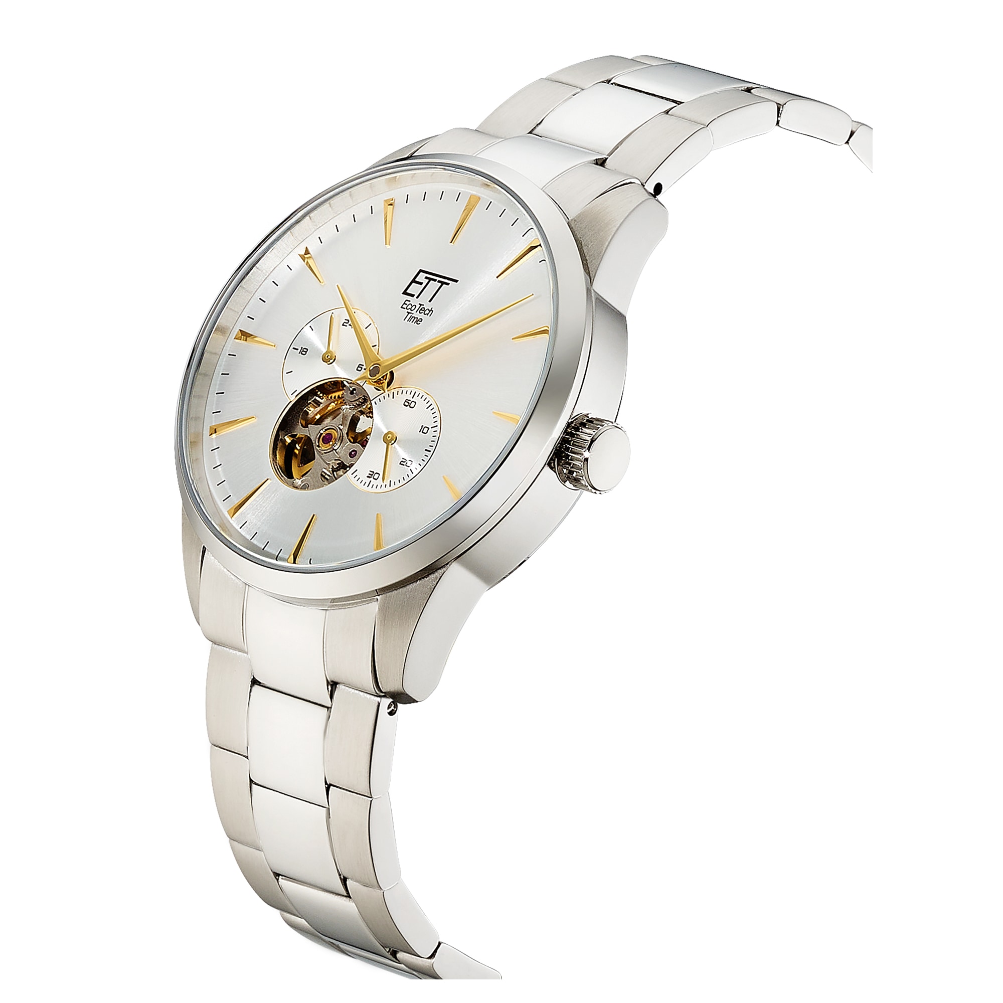 ETT Automatikuhr »Motion Drive« Armbanduhr, Herrenuhr, Mechanische Uhr, Edelstahlarmband, analog