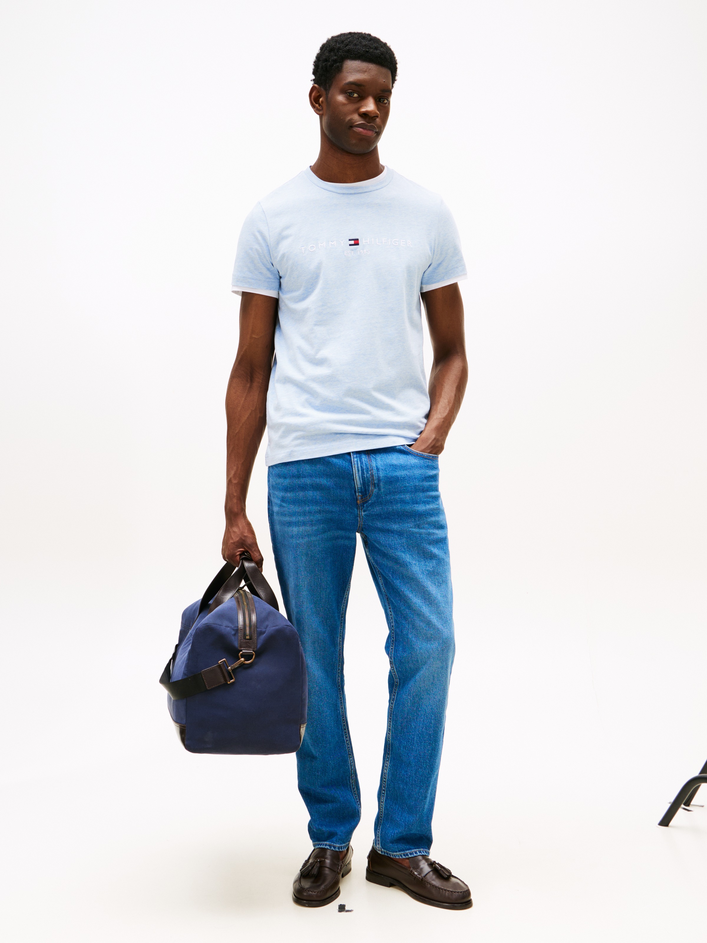 Tommy Hilfiger T-Shirt "TOMMY LOGO" aus reiner Baumwolle günstig online kaufen