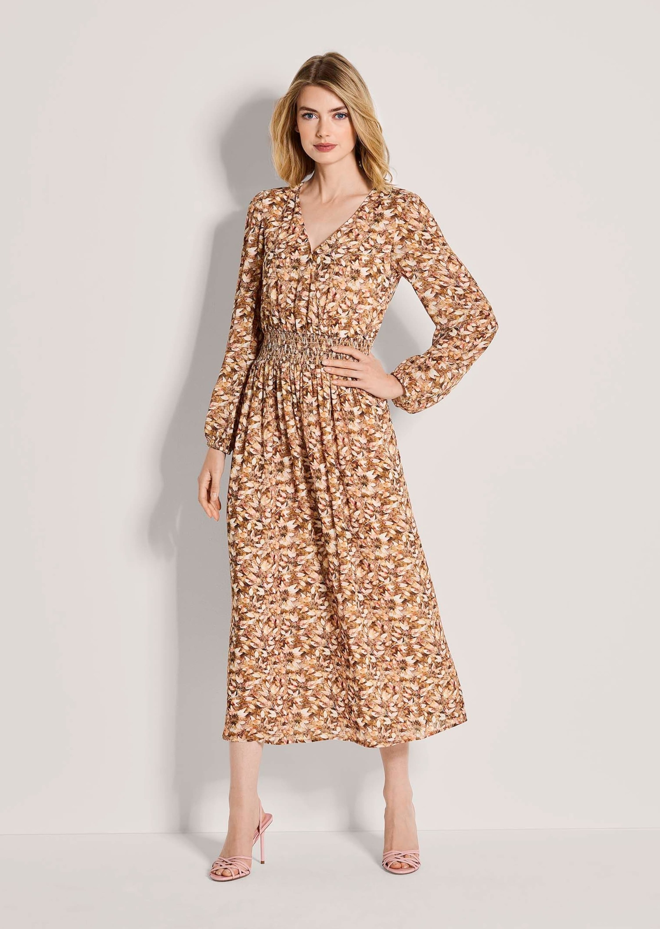 MADELEINE Midikleid "Midikleid Viskosekleid mit Wickeleffekt" Kleid mit Gum günstig online kaufen